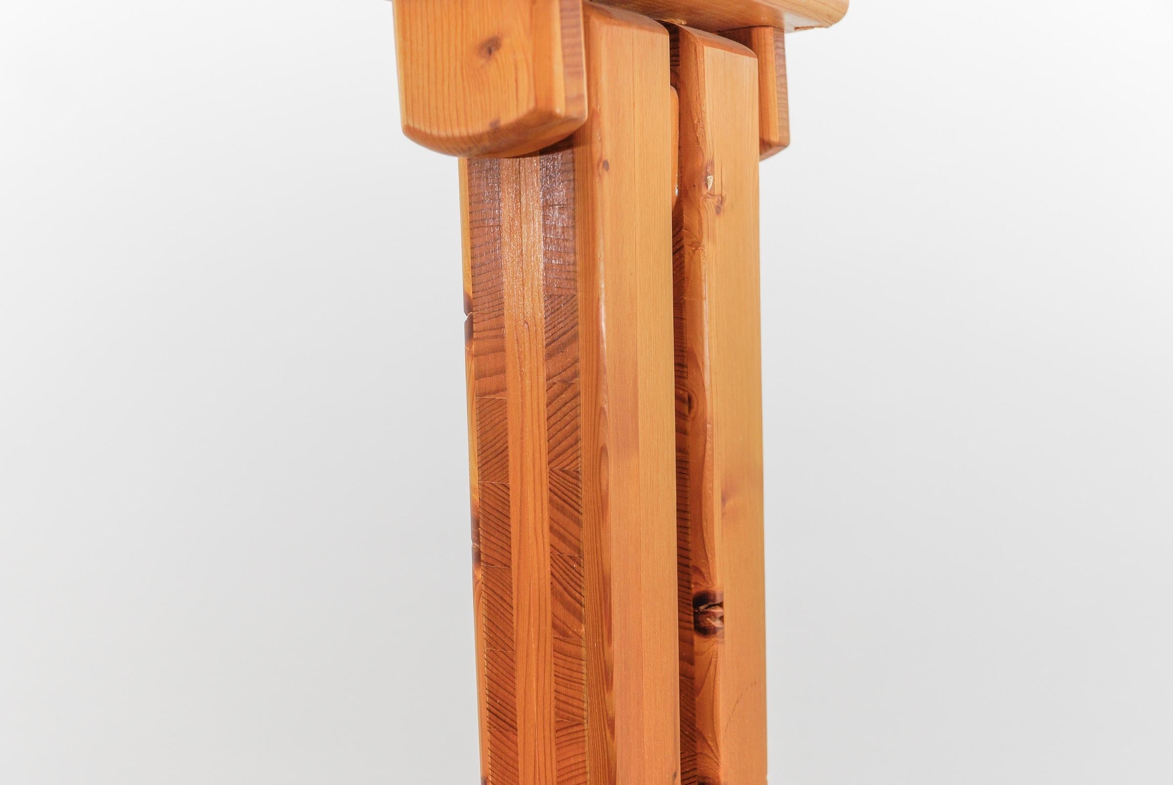 Wunderschöne Pendelleuchte aus Holz von Domus, 1970er Jahre, Italien 9