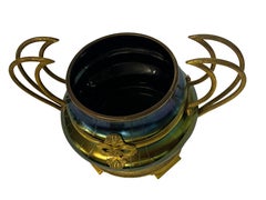 Huge magnificent bowl vase, Lötz Loetz Glass Jugendstil Art Nouveau 1900 Bohemia