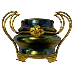 Huge magnificent bowl vase, Lötz Loetz Glass Jugendstil Art Nouveau 1900 Bohemia