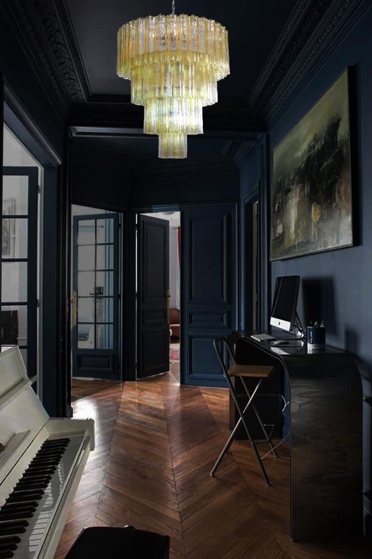 Huge Magnificent Vintage Murano Glass Tiered Chandelier, 78 Glasses ...