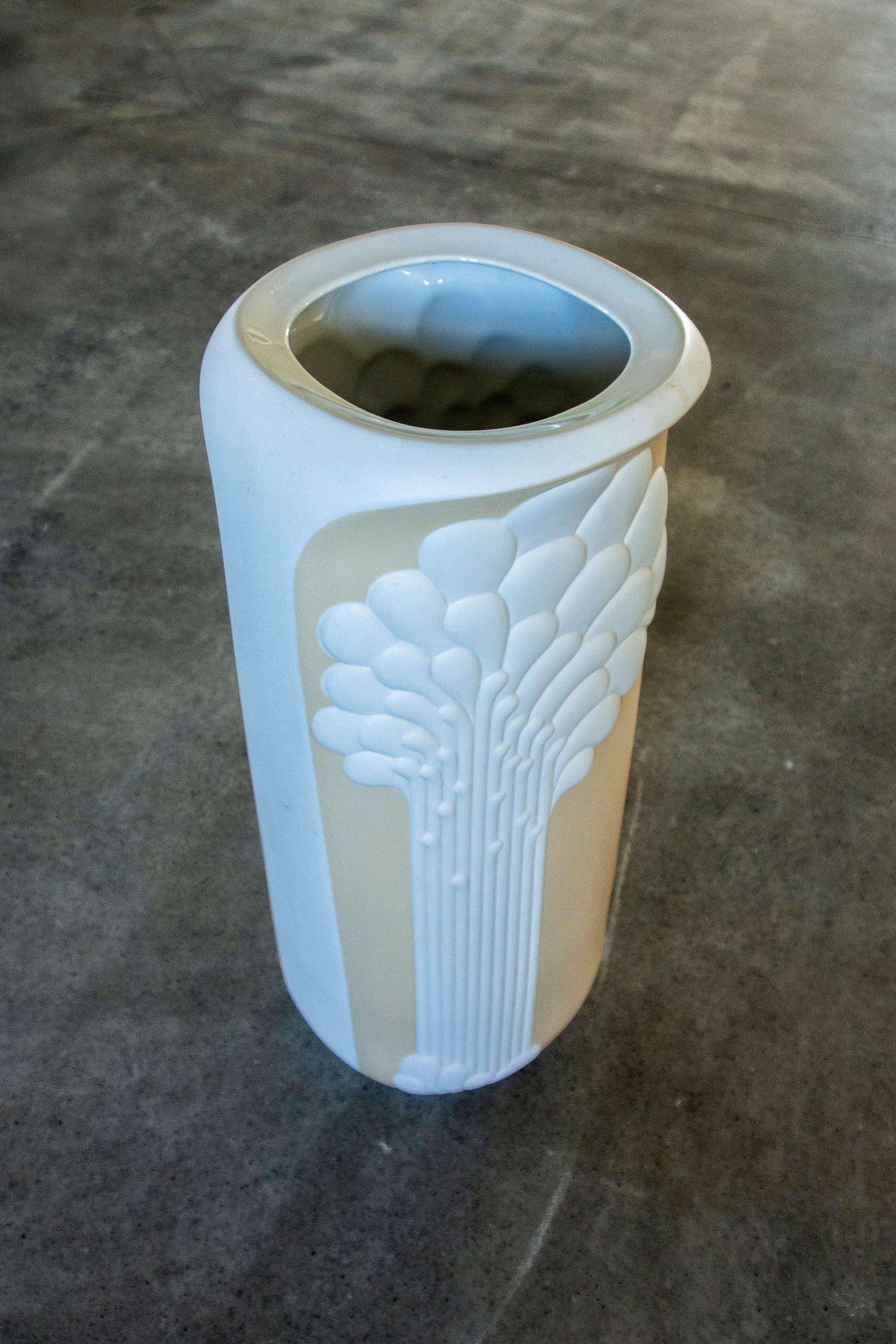 Late 20th Century Huge Manfred Frey Porcelain Kaiser Floor Vase Matt Bisque, West Germany 1970s