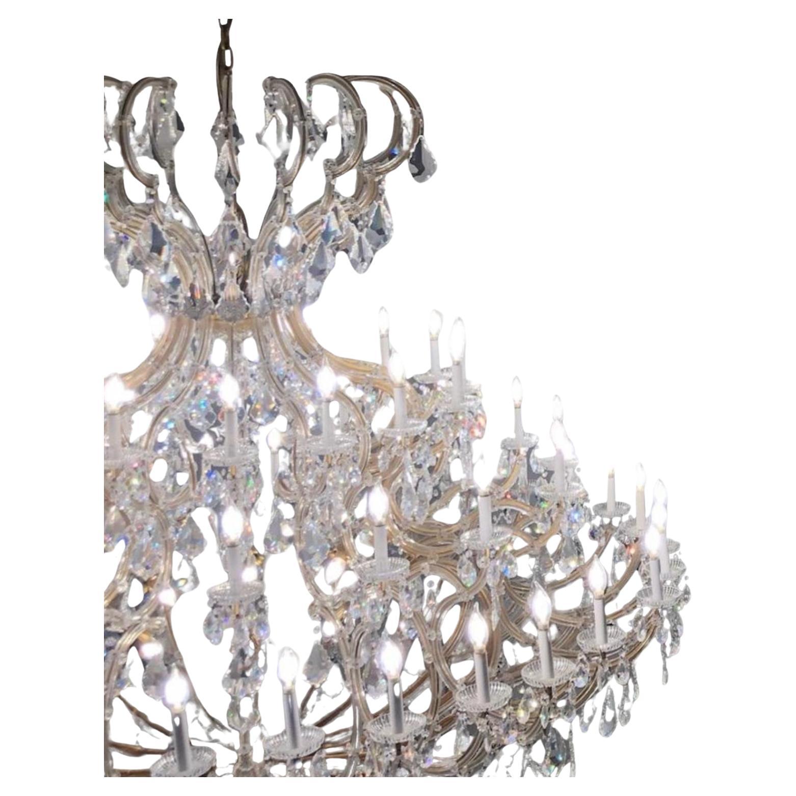 Huge Maria Theresa Style 36 light Austrian Crystal Chandelier