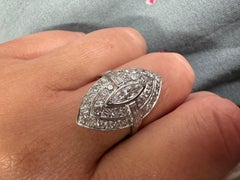 Huge Marquise Diamond ring 18KT white gold