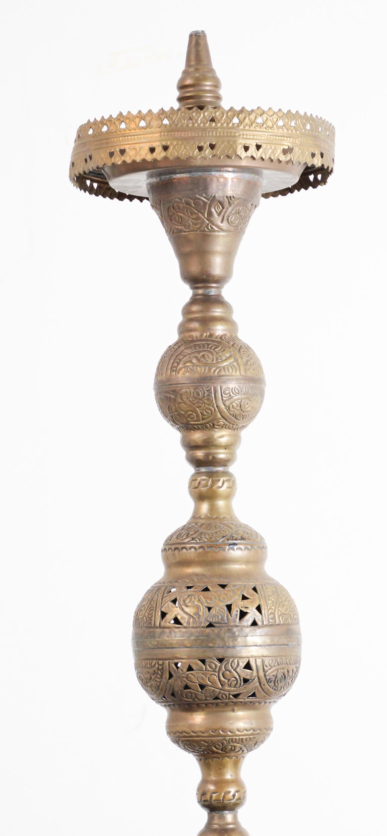 Huge Massive Middle Eastern Arabian Brass Hookah Pipe For Sale at 1stDibs middle eastern pipe