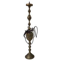 Huge Massive Middle Eastern Arabian Brass Hookah Pipe