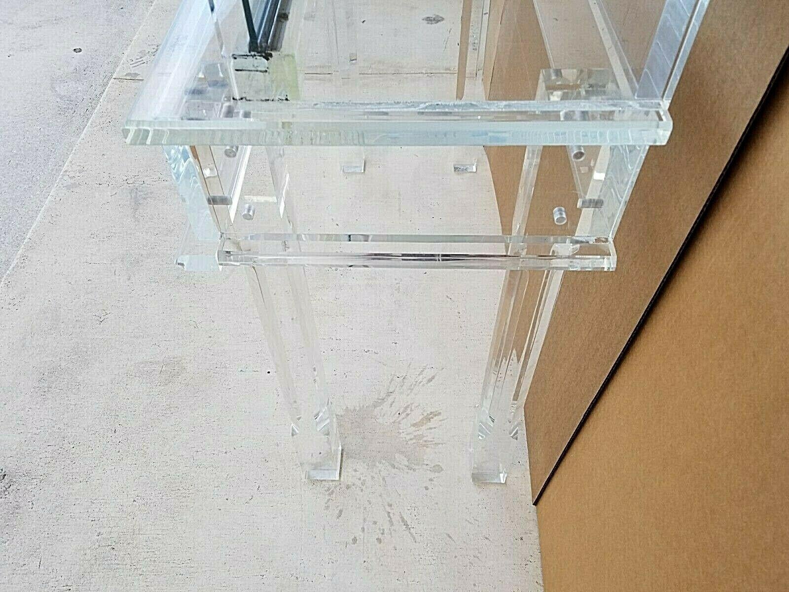 Mid-Century Modern Huge Lucite Display Bar Cabinet Etagere 1970s For Sale