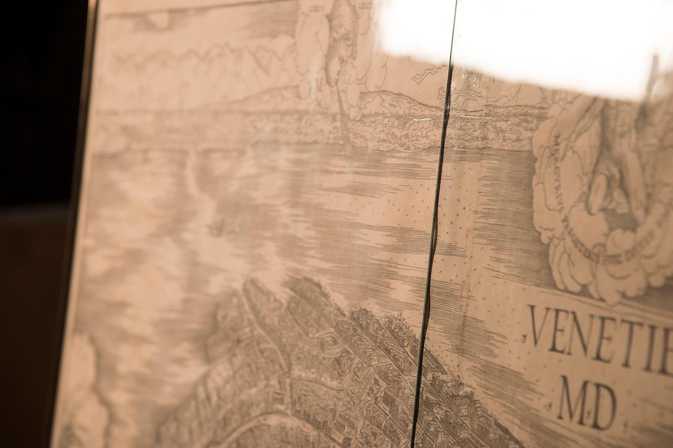 Huge Mid 19th century Six Panels Venice Map Engraving For Sale 8