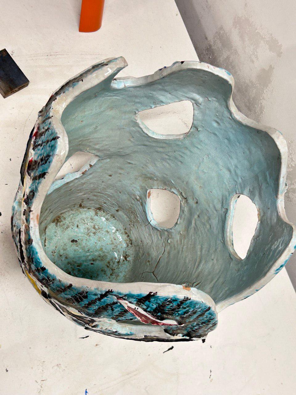 Enorme vaso in ceramica della metà del secolo attribuito a Salvatore Meli, 1950 in vendita 2