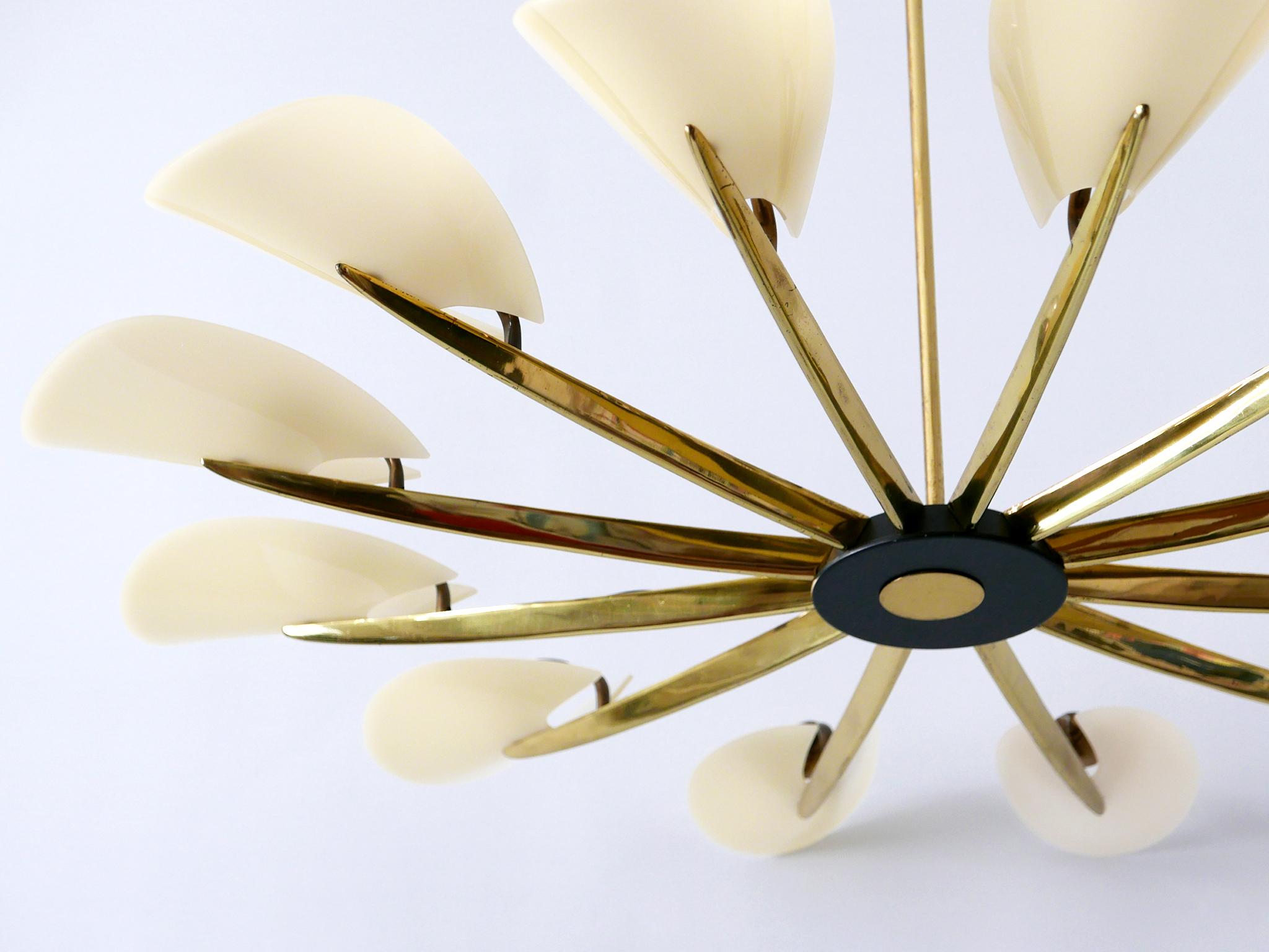 Huge Mid-Century Modern 12 Armed Sputnik Chandelier or Pendant Lamp, 1950s 9