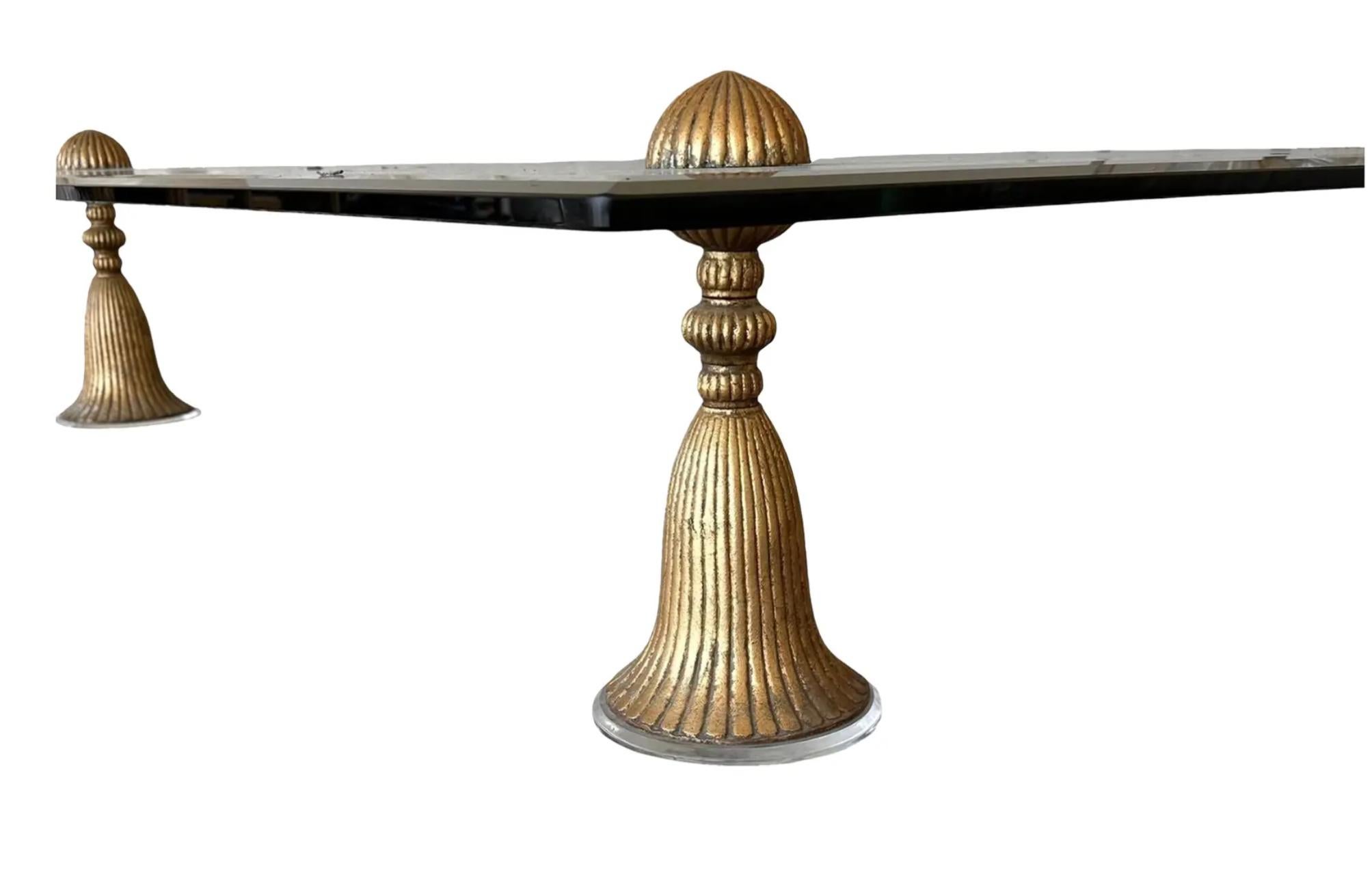 Mid-Century Modern Huge Mid Century Modern 6’ by 7’ Tassel Cocktail Table For Sale