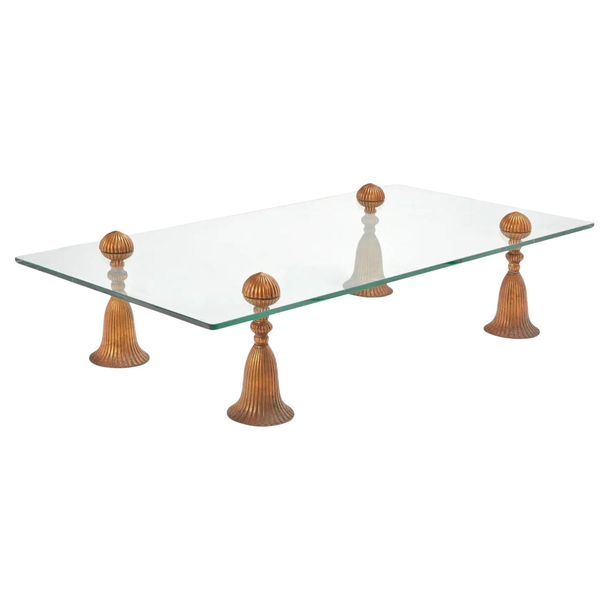 Riesiger Mid Century Modern 6
 x 7
 Tassel Cocktail Tisch im Angebot