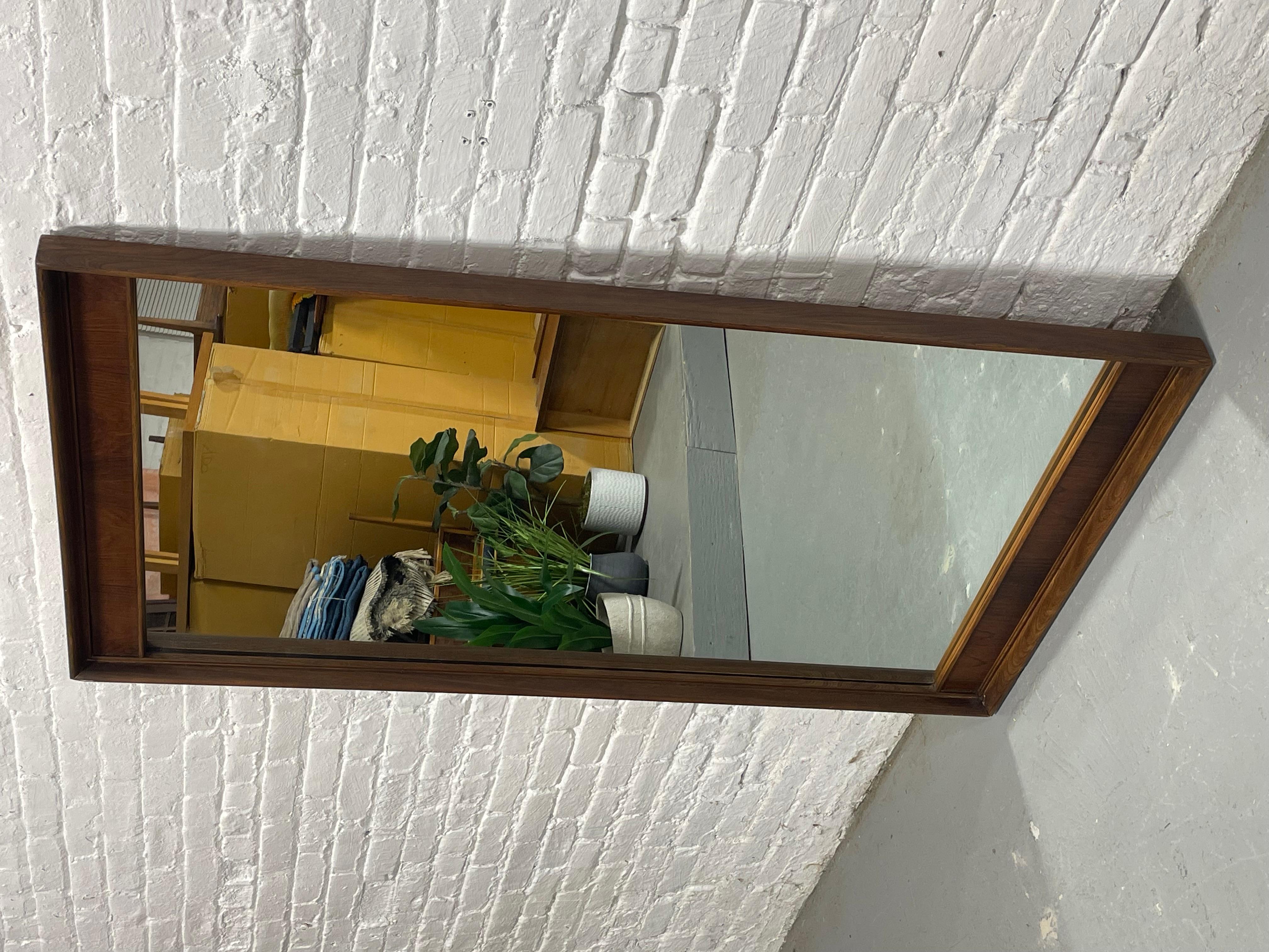 HUGE Mid Century Modern ROSEWOOD MIRROR, c. 1960's For Sale 5