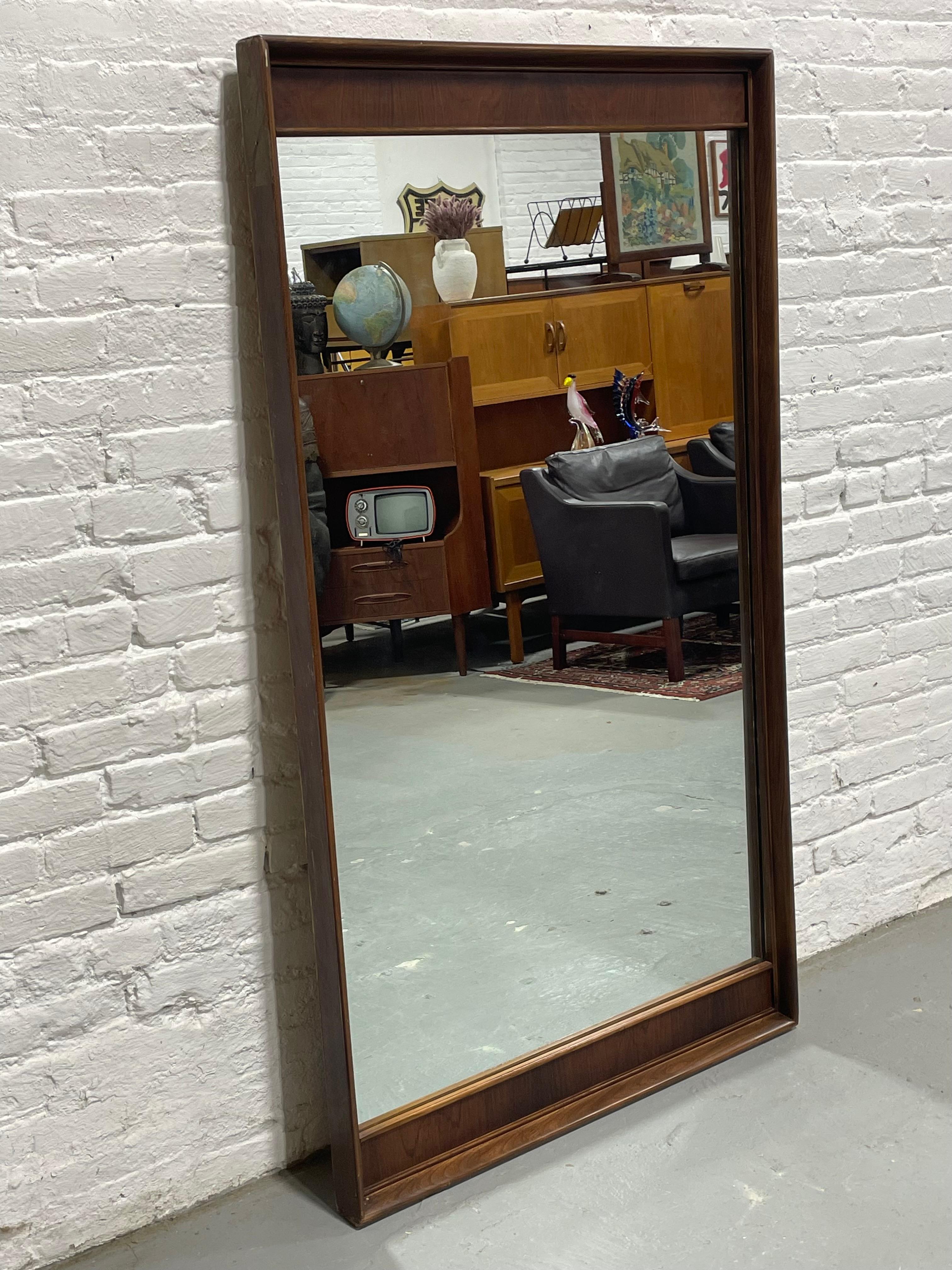 HUGE Mid Century Modern ROSEWOOD MIRROR, c. 1960's For Sale 6