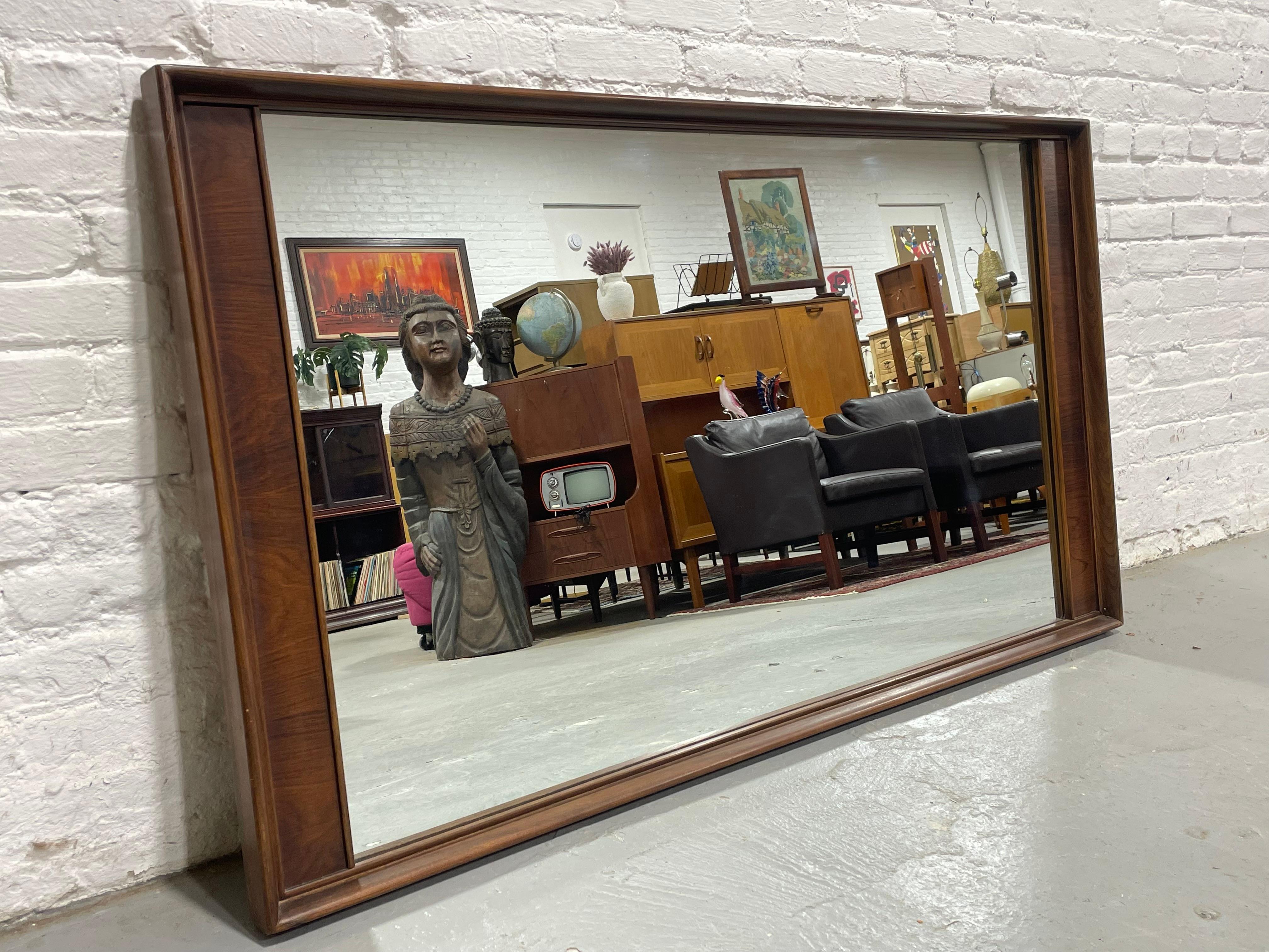 Mid-Century Modern HUGE Mid Century Modern ROSEWOOD MIRROR, c. 1960's For Sale