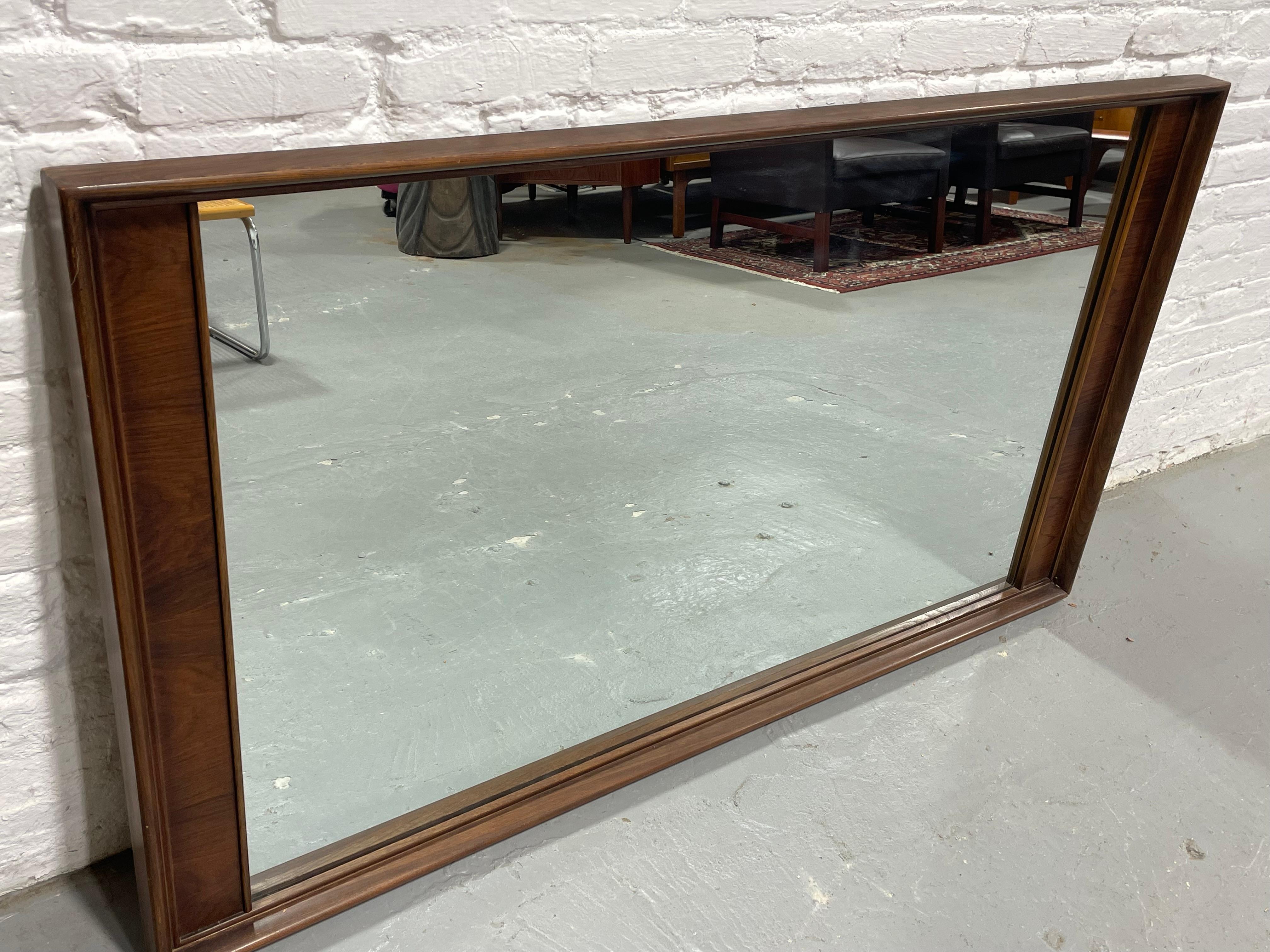 Mid-20th Century HUGE Mid Century Modern ROSEWOOD MIRROR, c. 1960's For Sale