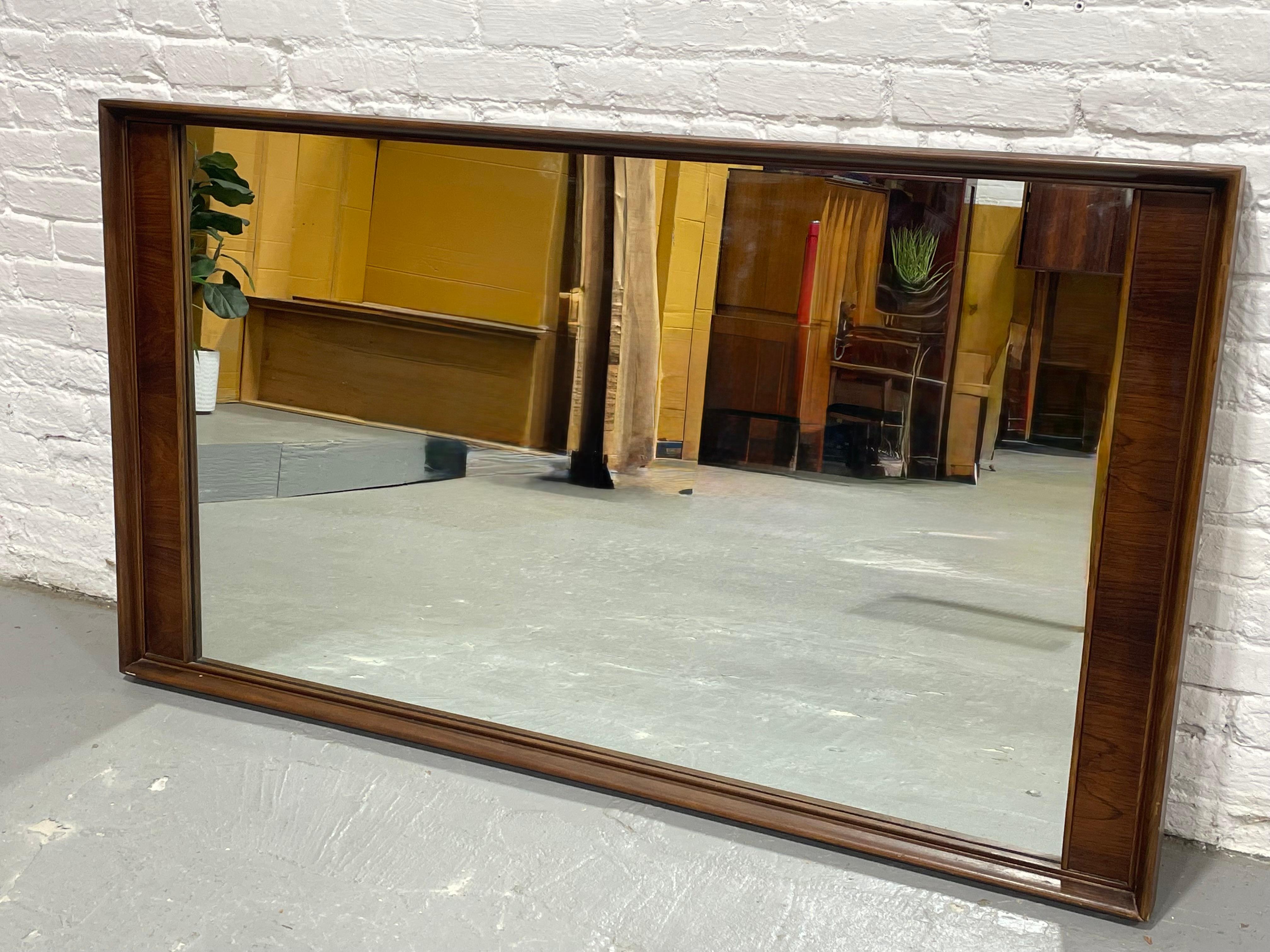 HUGE Mid Century Modern ROSEWOOD MIRROR, c. 1960's For Sale 2