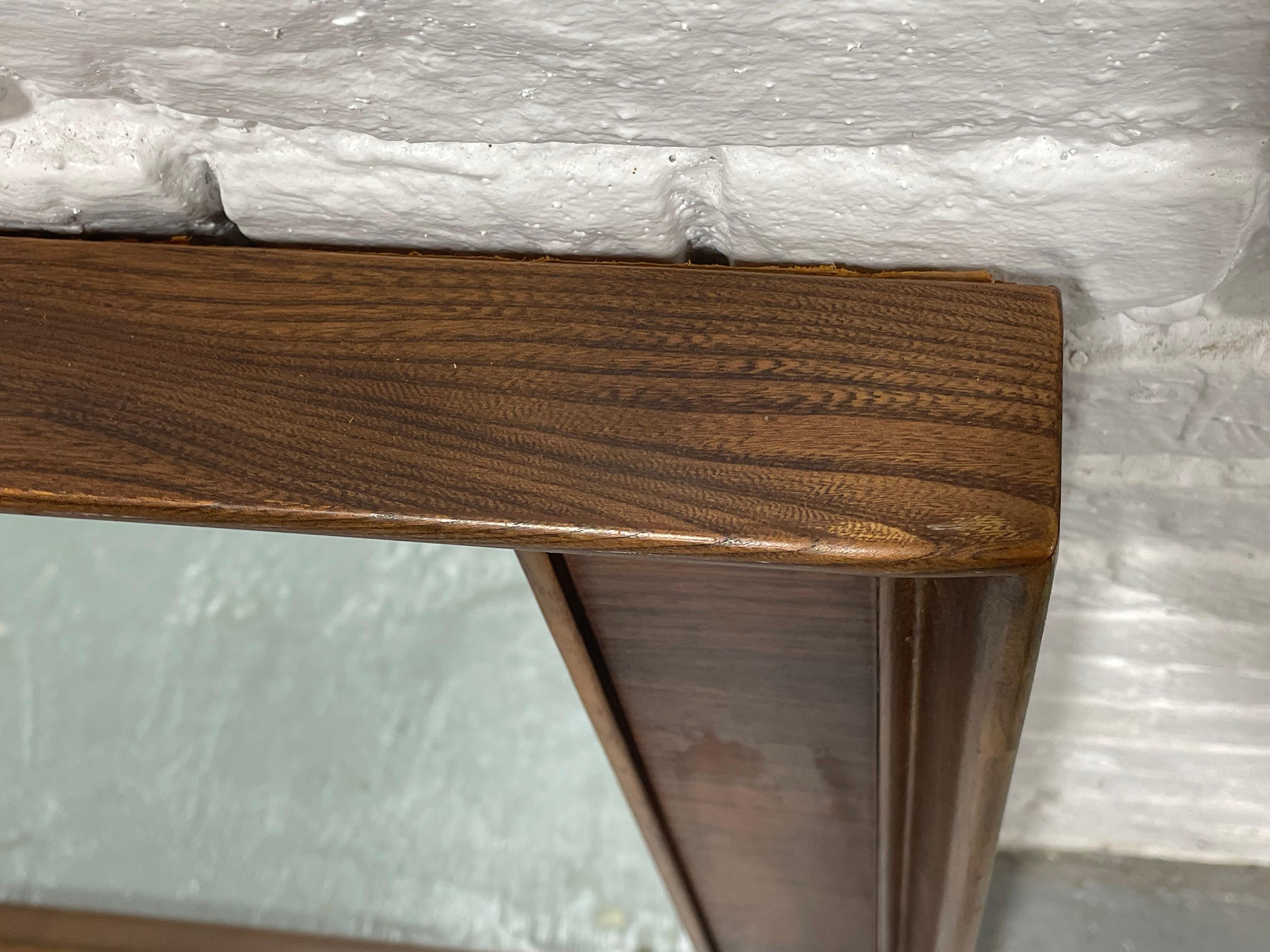 HUGE Mid Century Modern ROSEWOOD MIRROR, c. 1960's For Sale 3