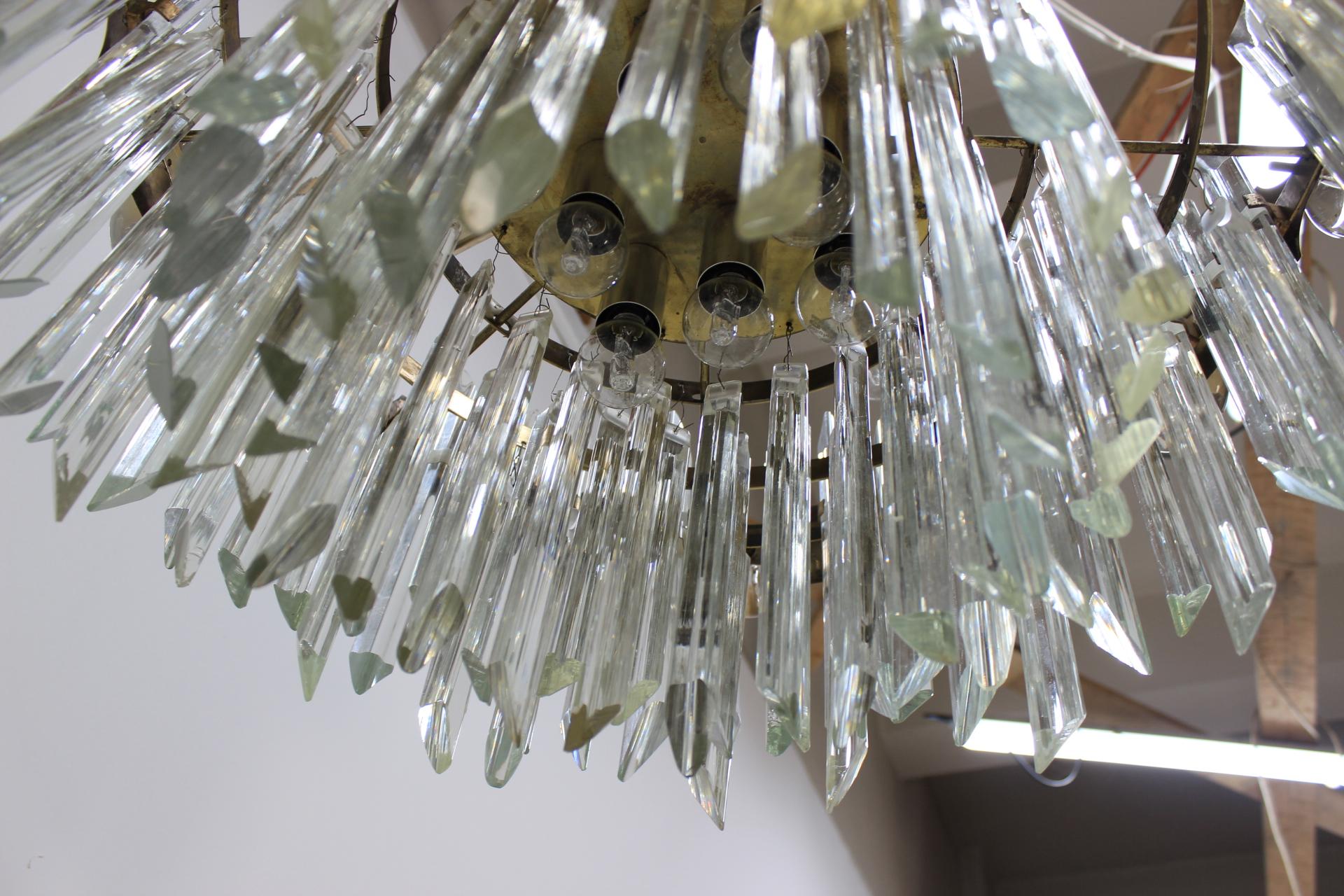 Huge Mid Century Ring Crystal Chandelier, Bakalowits, Lobmeyr, 1950s.  For Sale 8