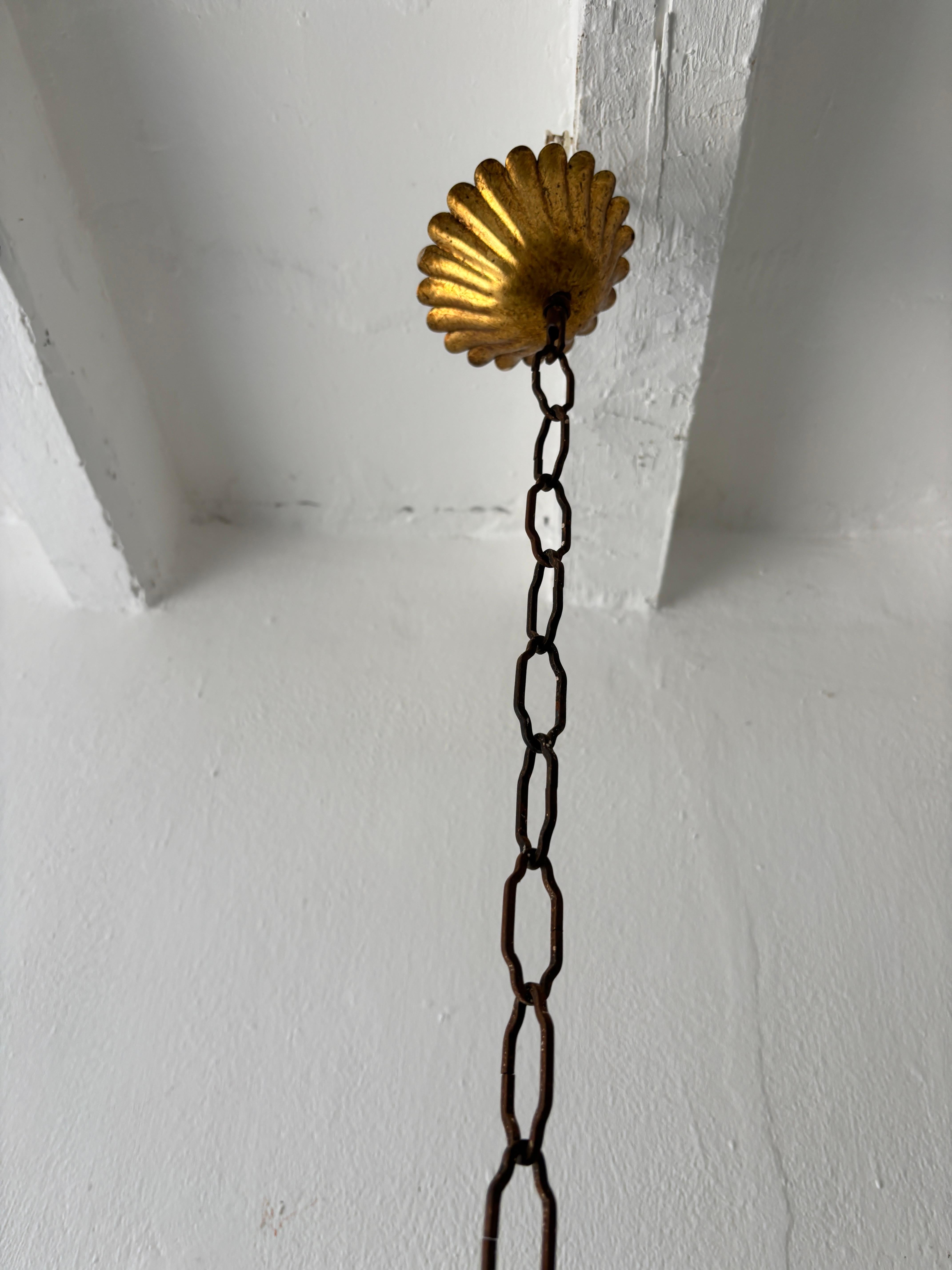 Enorme lampadario a lanterna a bolla soffiata verde di Murano di metà secolo, Greene & Greene Rare in vendita 5