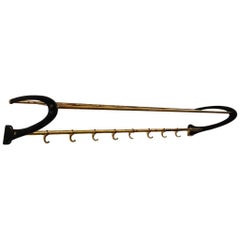 Huge Midcentury Austrian Coat and Hat Rack
