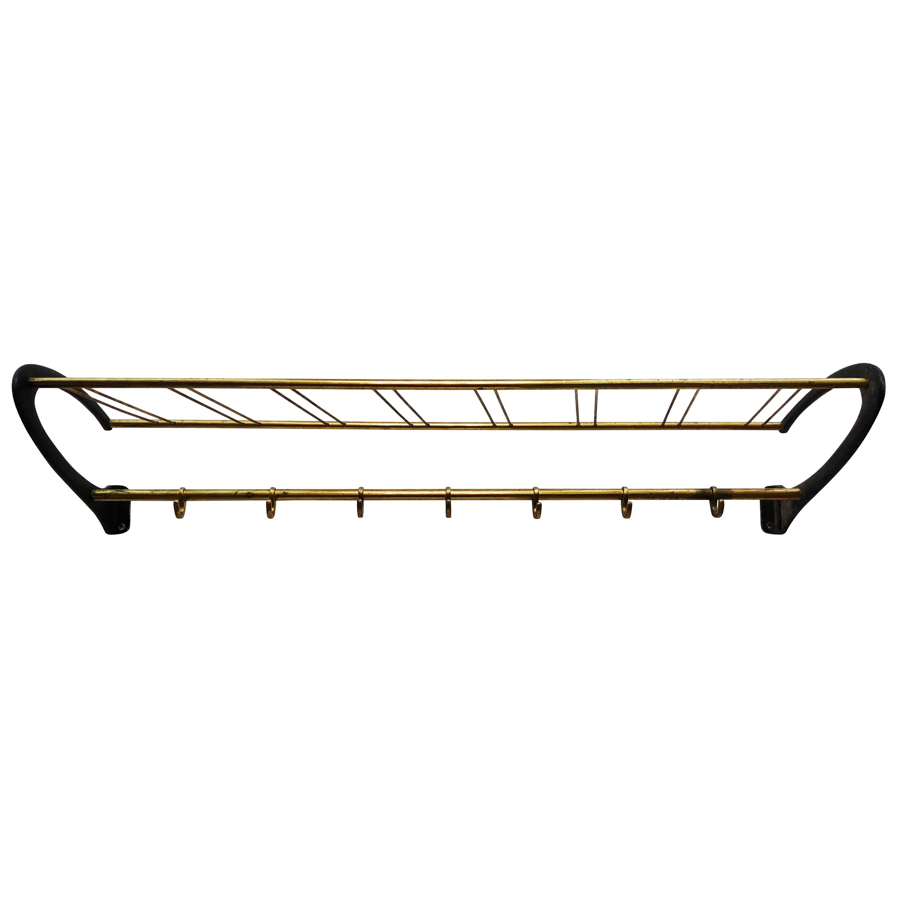 Huge Midcentury Austrian Coat and Hat Rack