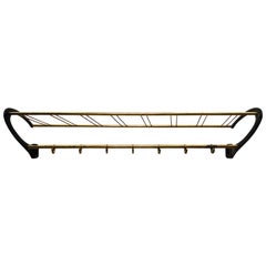 Huge Midcentury Austrian Coat and Hat Rack