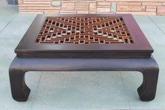 Huge Ming Style Coffee Table with Fretwork