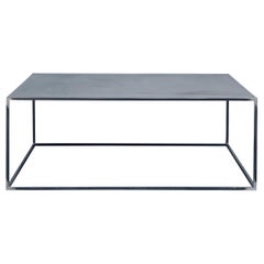 Huge Minimalist 'Filiforme' Patinated Steel Coffee Table by Design Frères