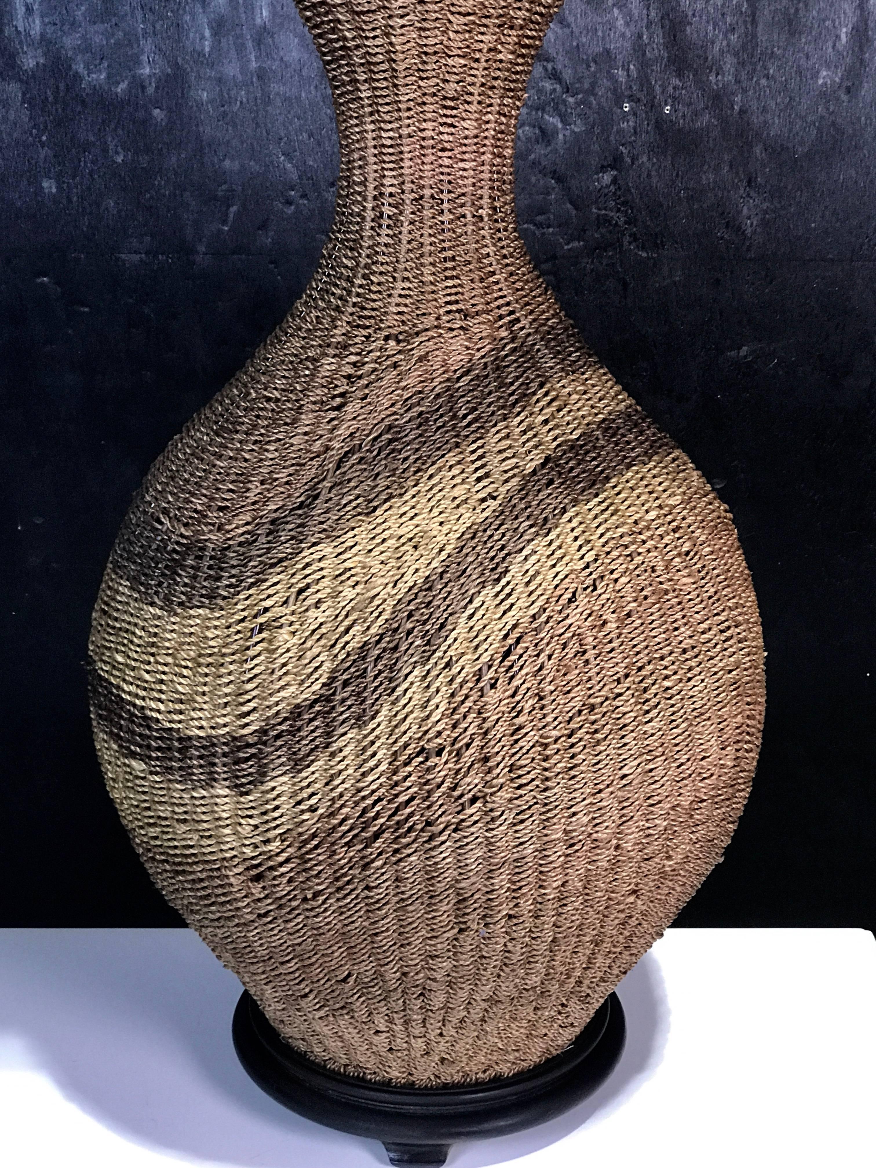 Huge Mod-Lampe, polychromiert, Rattan gemustert 1