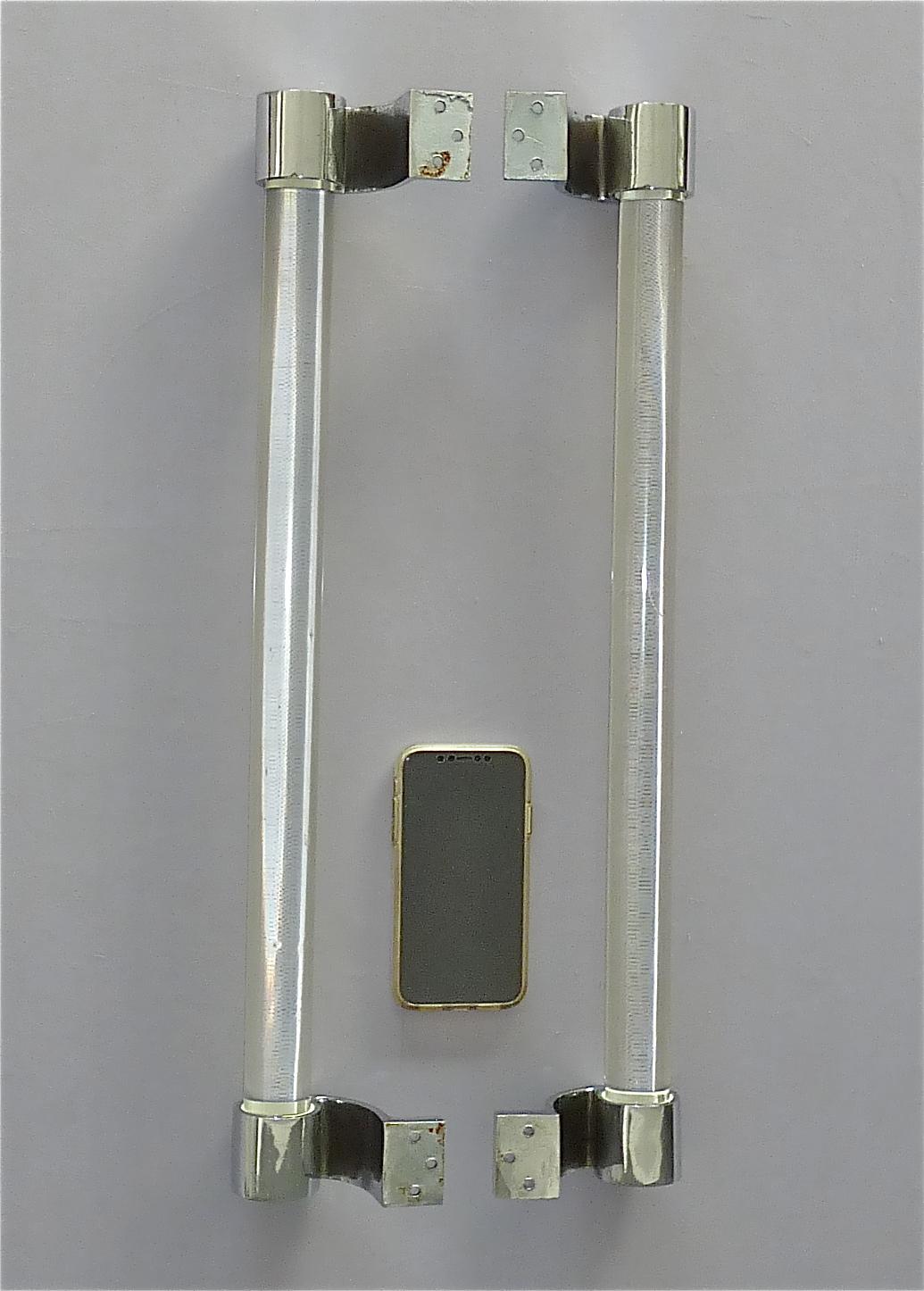 Modernistische Adnet & Baccarat-Türgriffe aus Chromglas im französischen Art déco-Stil, 1930er Jahre im Angebot 8