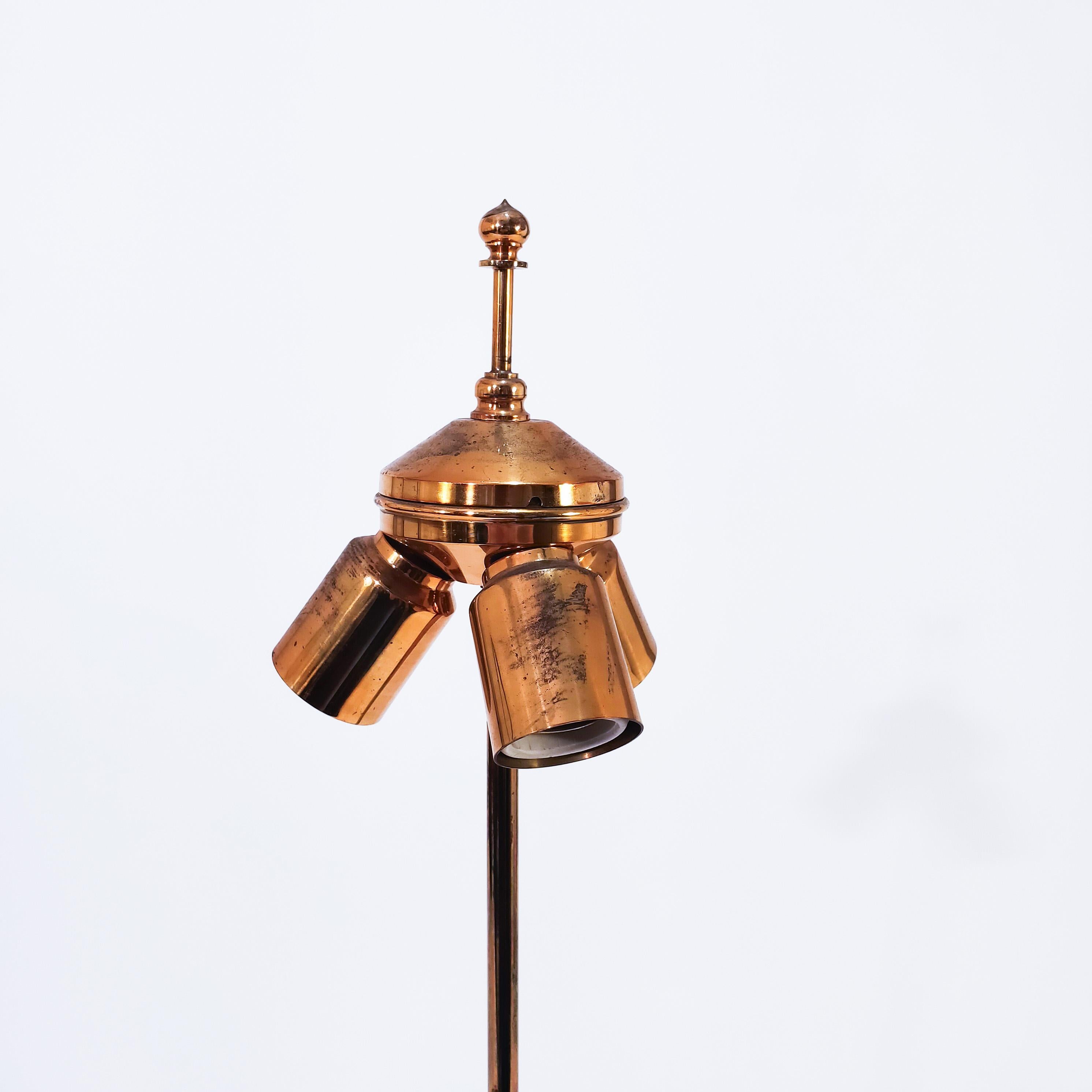 Metal Huge molded and cut glass Empire style table lamp by Waterford, Ireland, 1960s For Sale