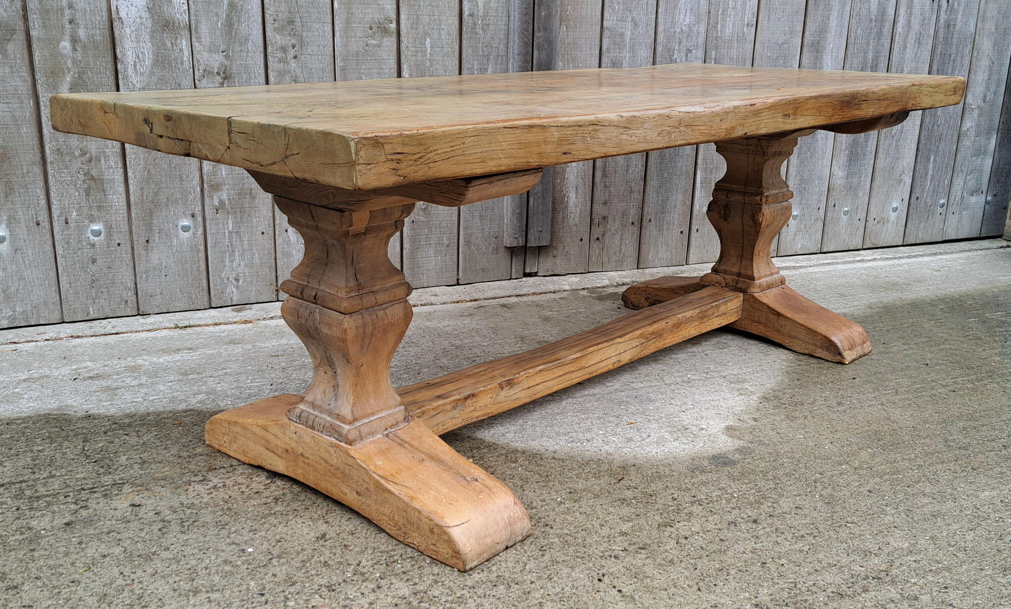 19th Century Huge ‘Monastery’ Solid Oak Refectory Table Seating 10 For Sale
