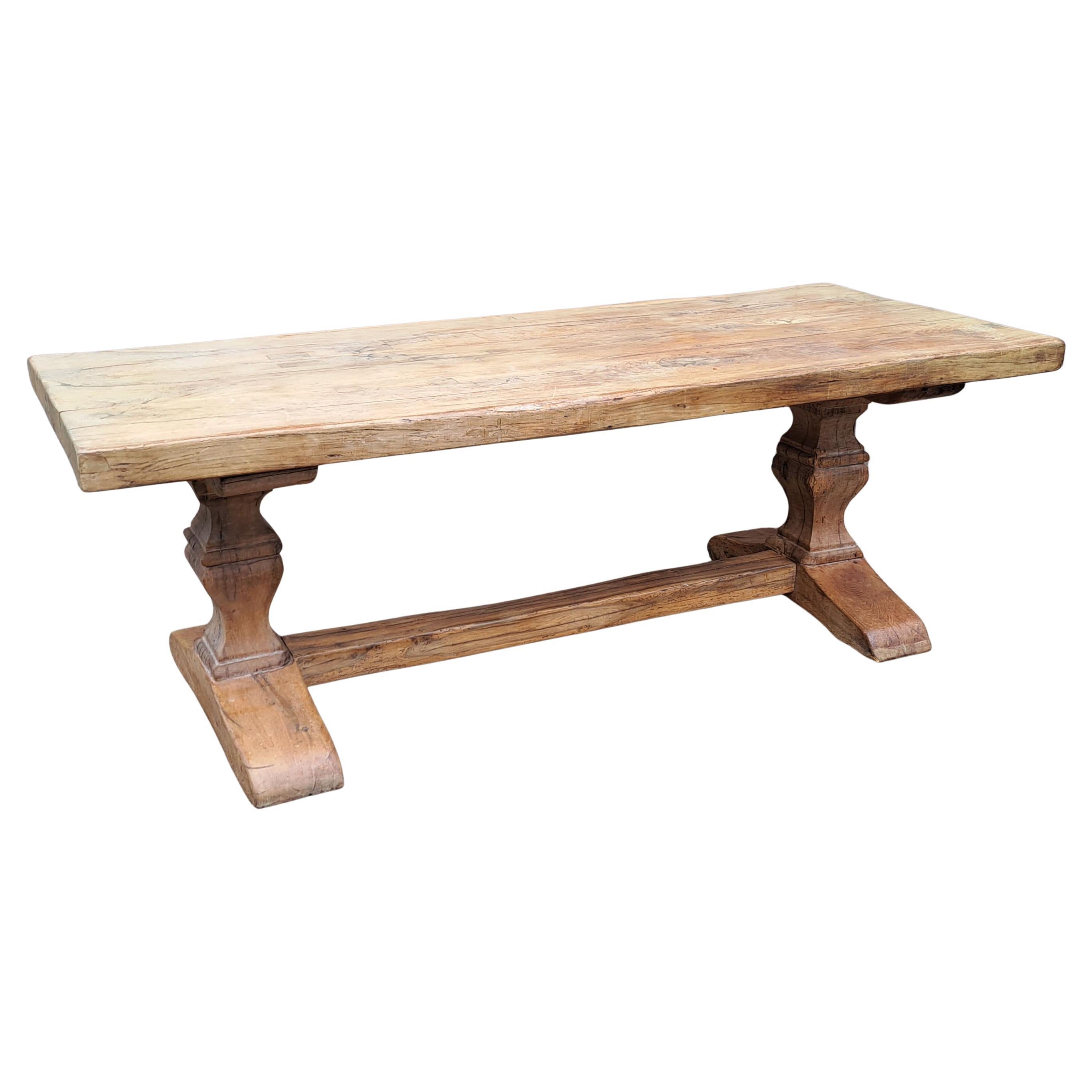 Grande table de réfectoire en chêne massif "Monastery" 10 places en vente