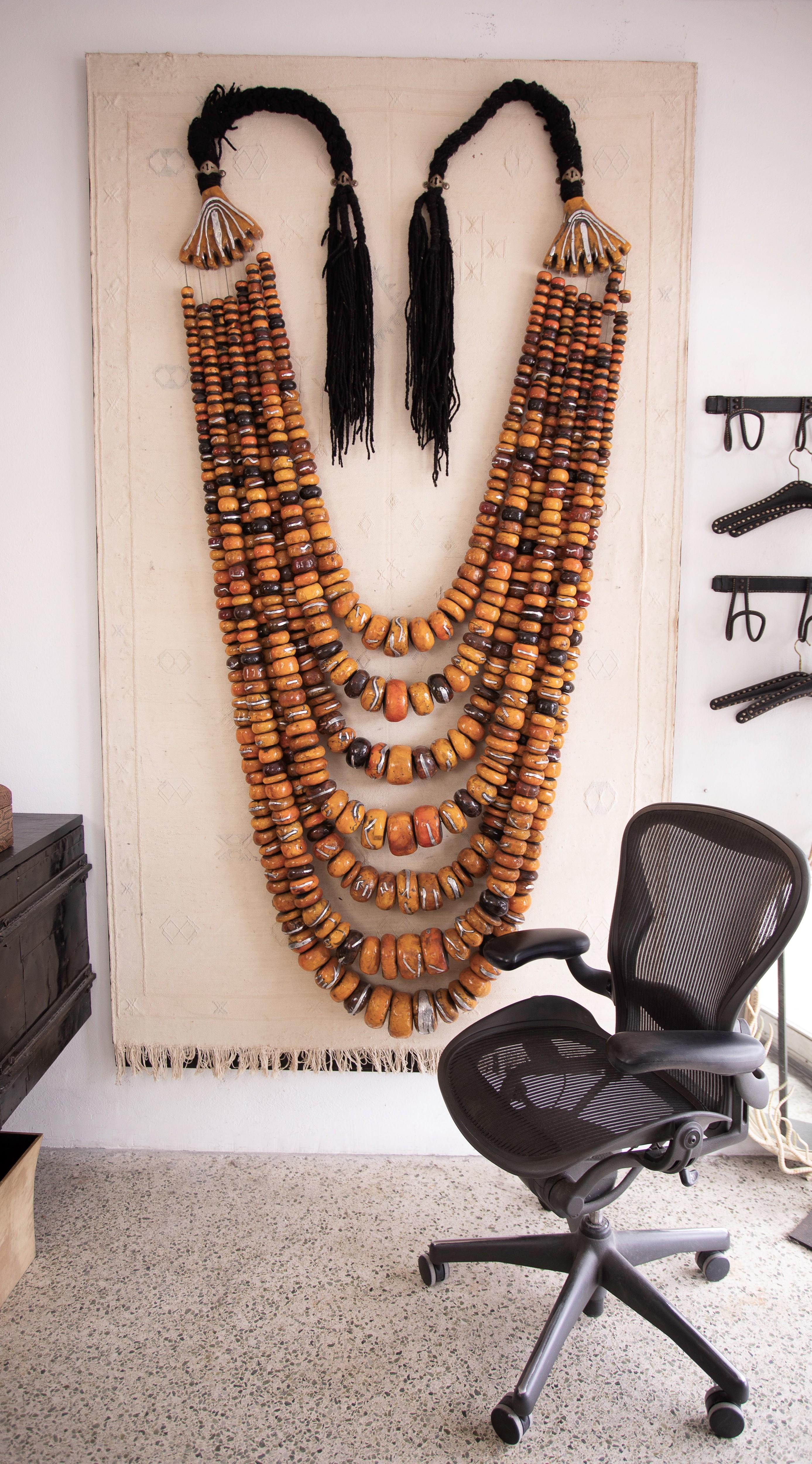 Huge Moroccan Amber Necklace Wall Art 1