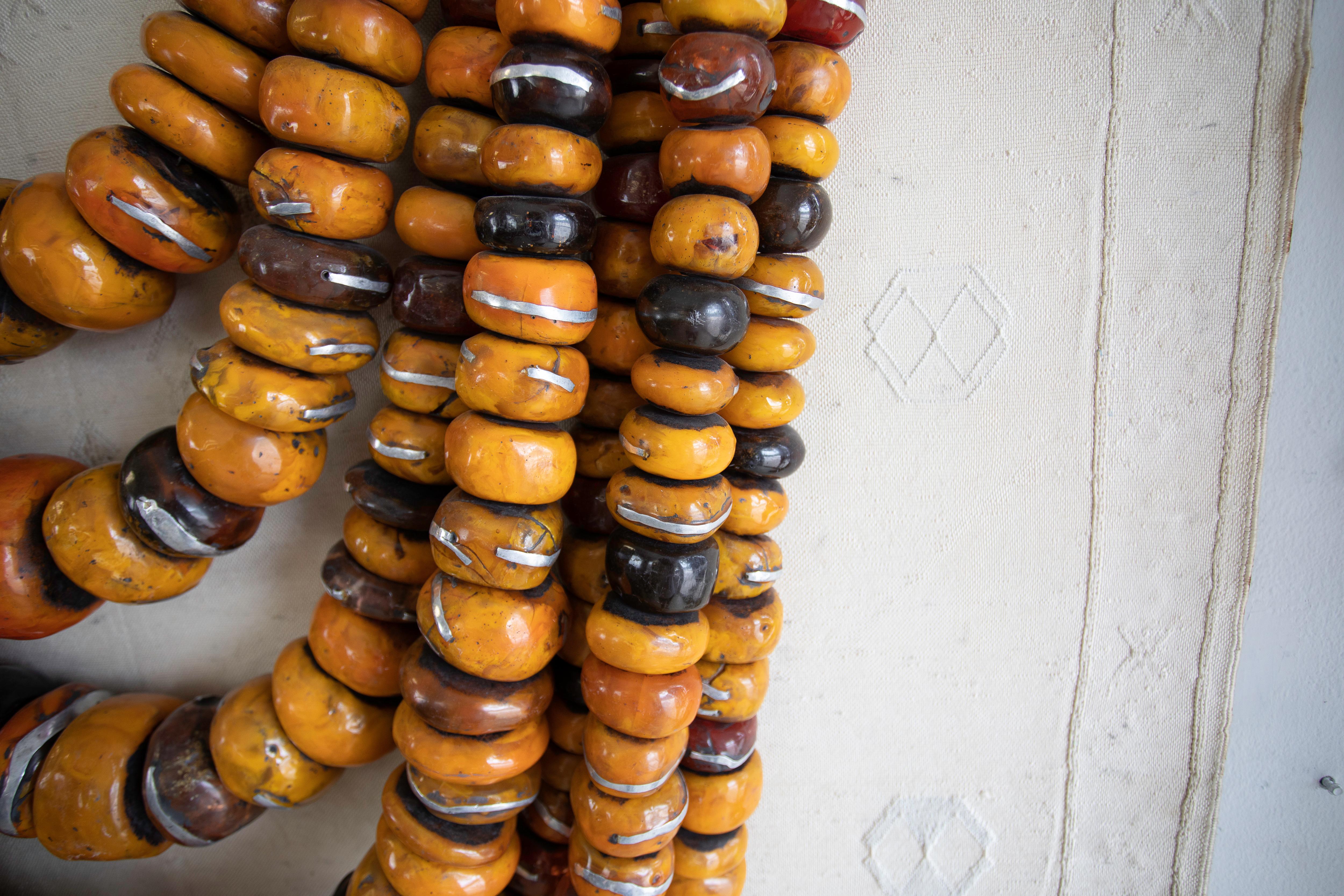 Huge Moroccan Amber Necklace Wall Art 4