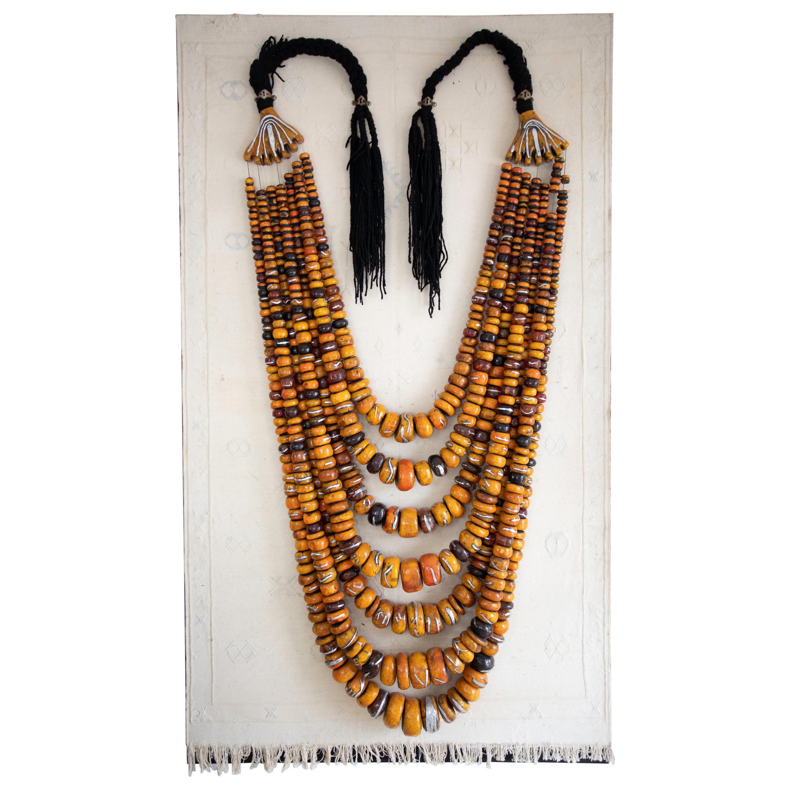 Huge Moroccan Amber Necklace Wall Art