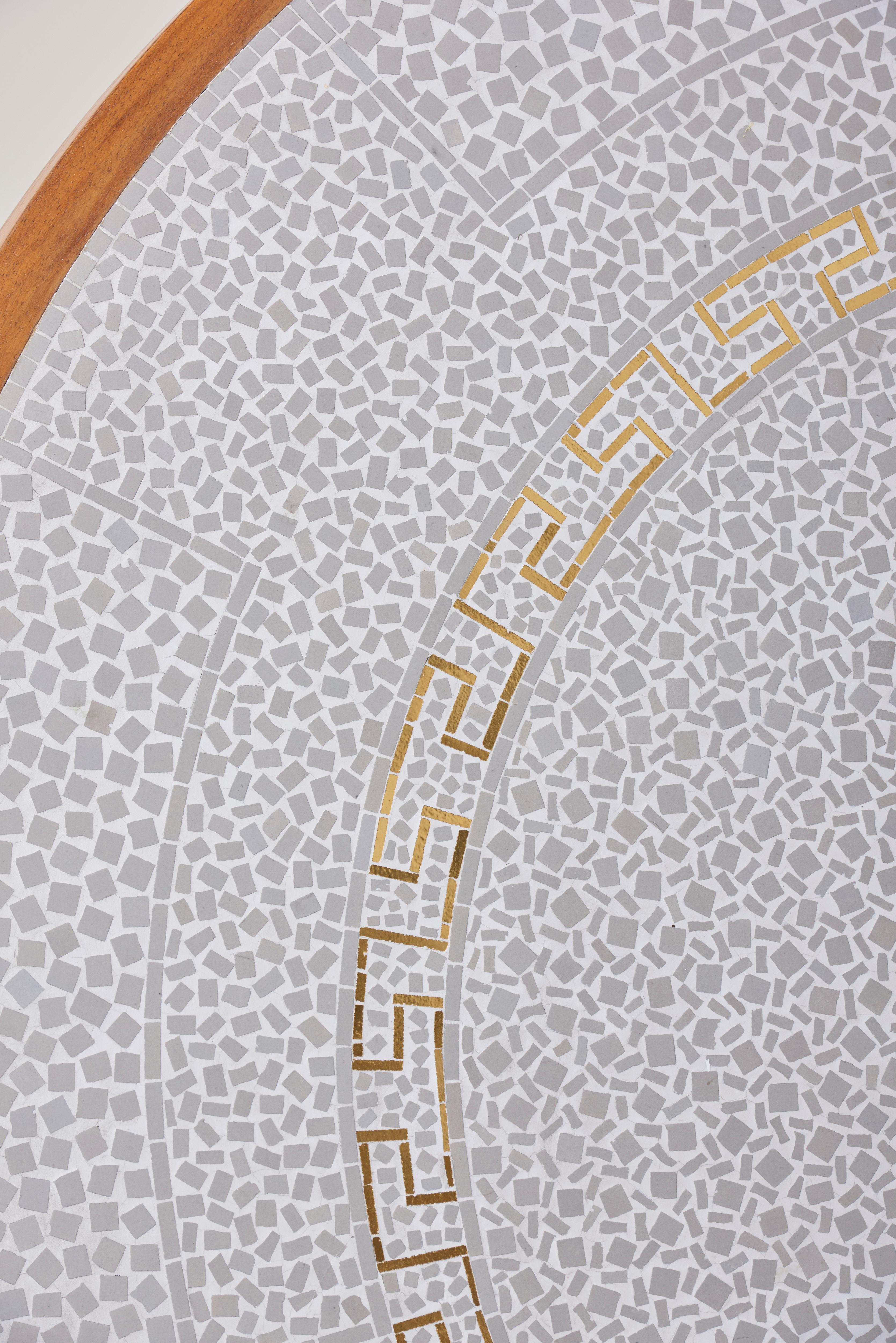 Berthold Müller Oerlinghausen Midcentury Mosaic Large Round Coffee Table, 1960s