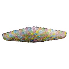 Huge Multi-Color Venetian Flower Glass Ceiling Light Attr. to Barovier&Toso 1960