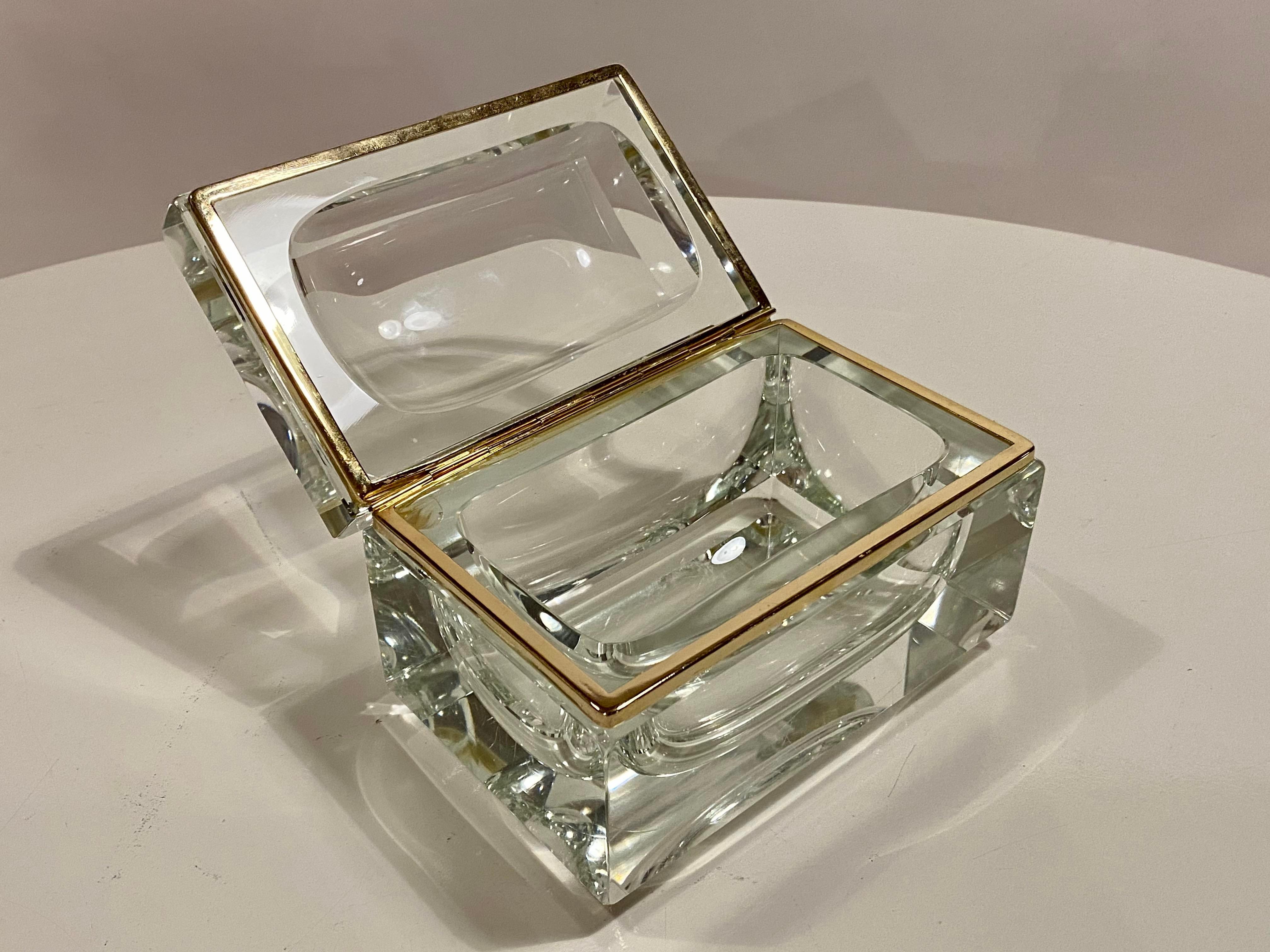 Huge Murano Casket Lead Crystal Glass Box 2