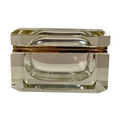 Huge Murano Casket Lead Crystal Glass Box
