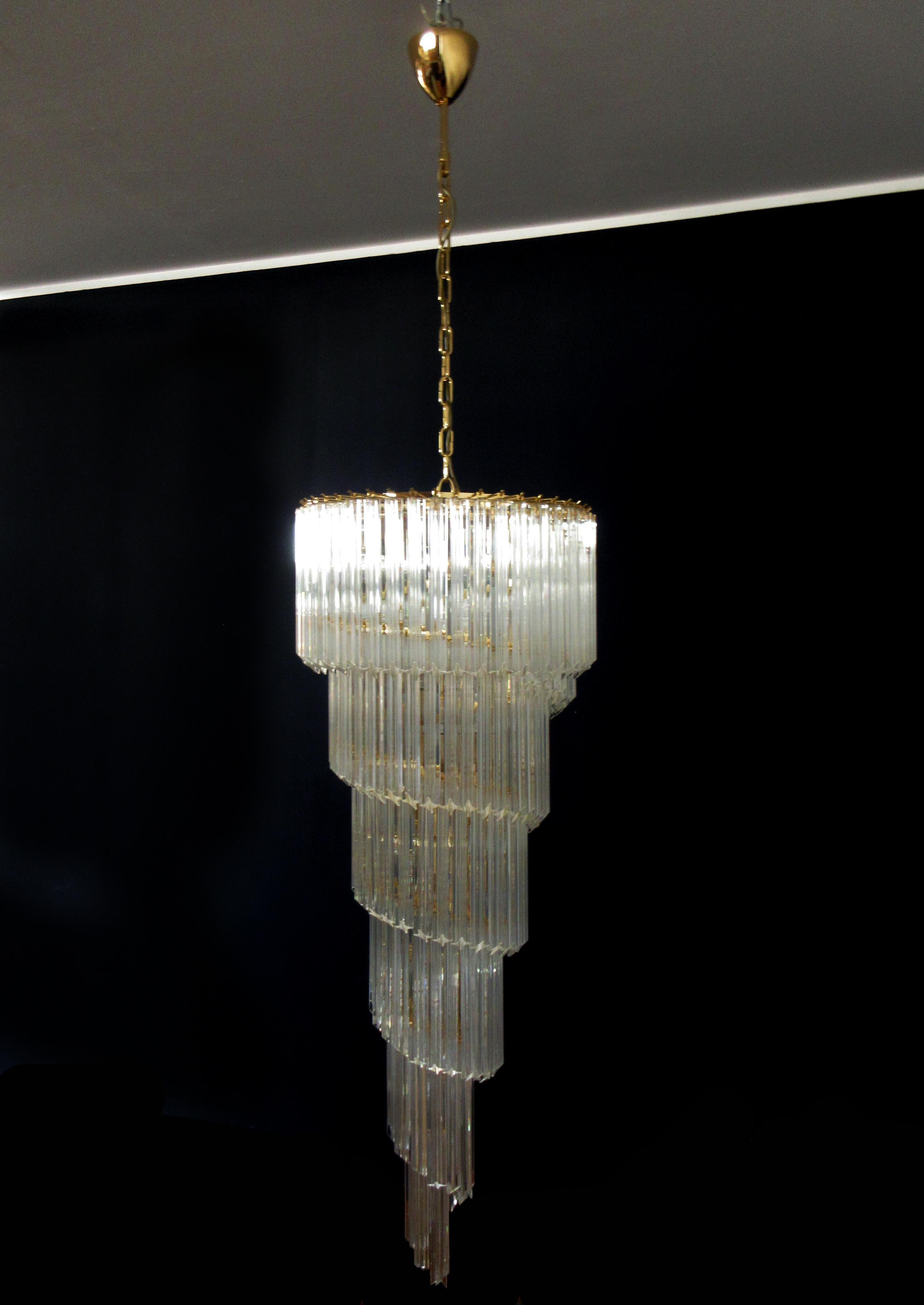 Amazing Murano Chandelier 166 Quadriedri For Sale 5