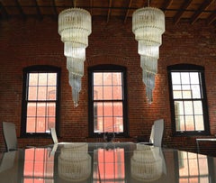 Huge Murano Chandelier Quadriedri Prism