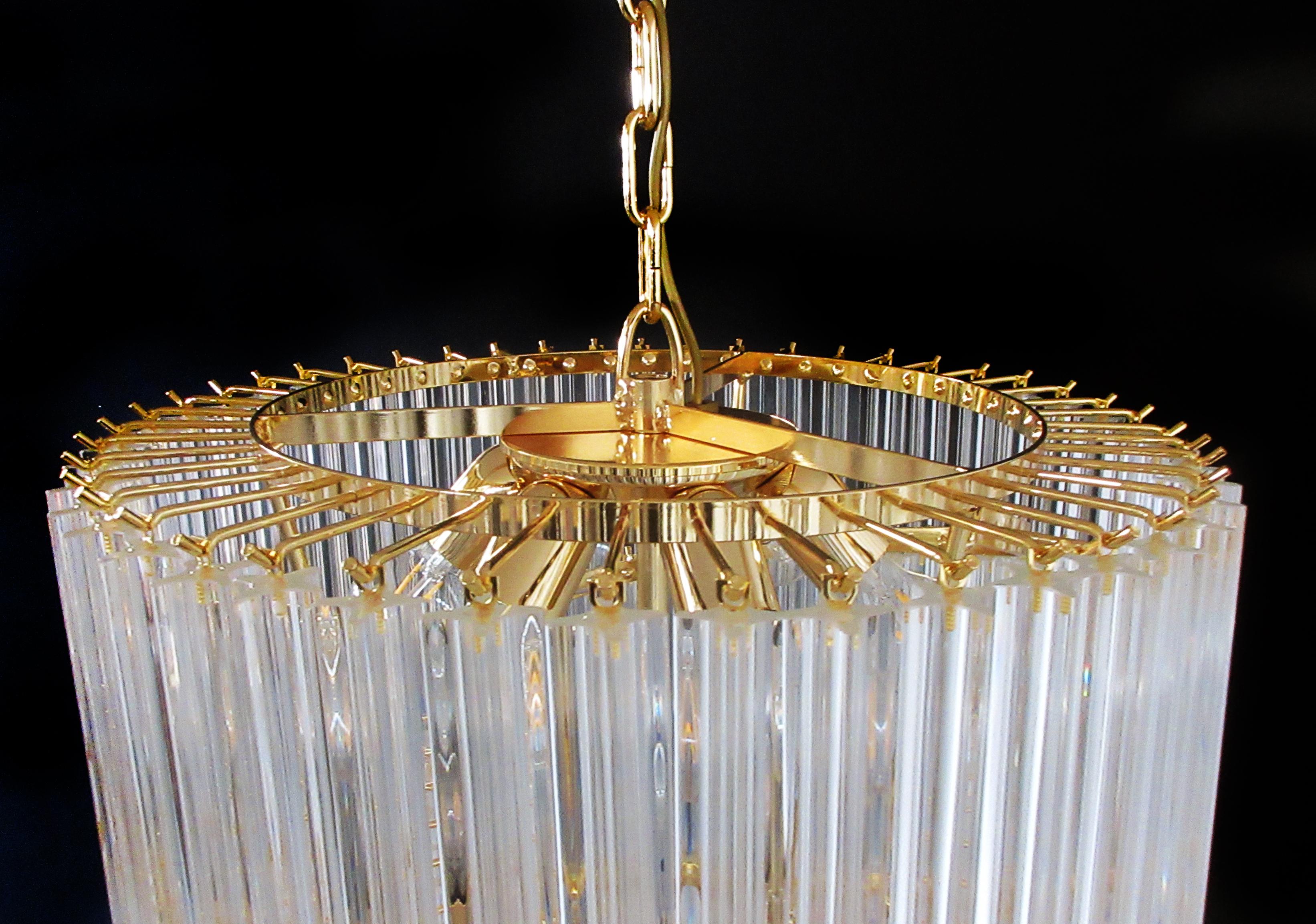 Metal Amazing Murano Chandelier 166 Quadriedri For Sale