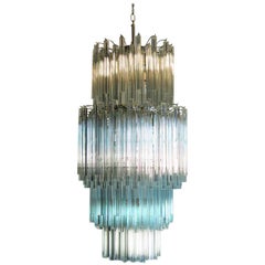 Enorme lampadario di Murano trasparente Triedri, 242 Prisma, Modello Arianna