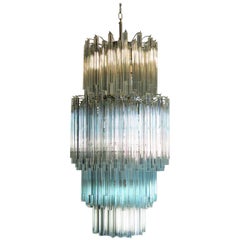 Huge Murano Chandelier Transparent Triedri, 242 Prism, Arianna Model