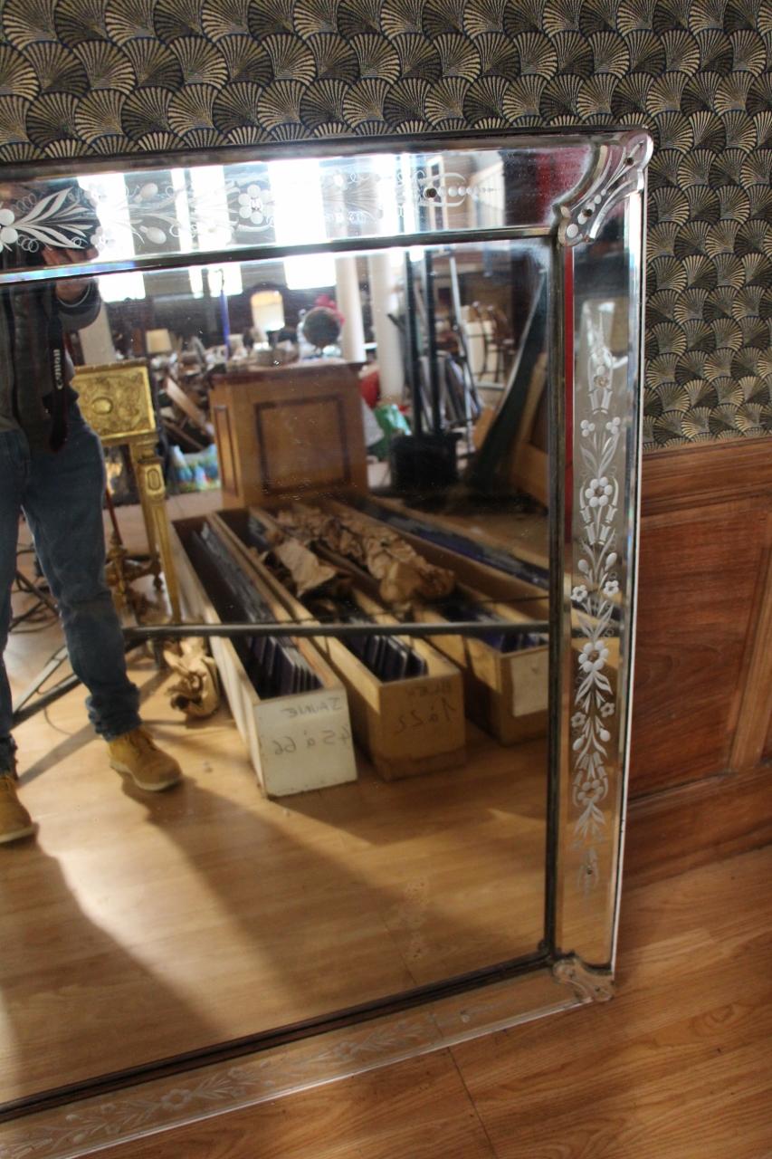 Enorme specchio da banco di Murano lungo 355 cm In condizioni buone in vendita a Charmes, FR