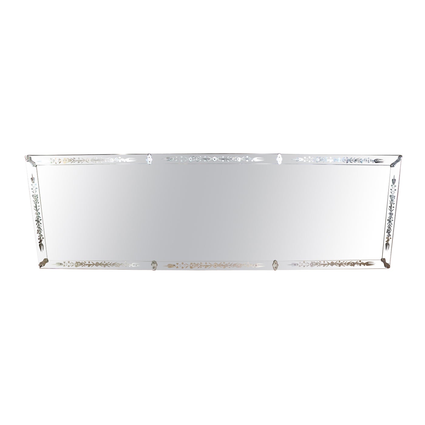 Enorme specchio da banco di Murano lungo 355 cm in vendita