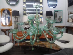 Huge Murano Glass Chandelier Attributed To Venini