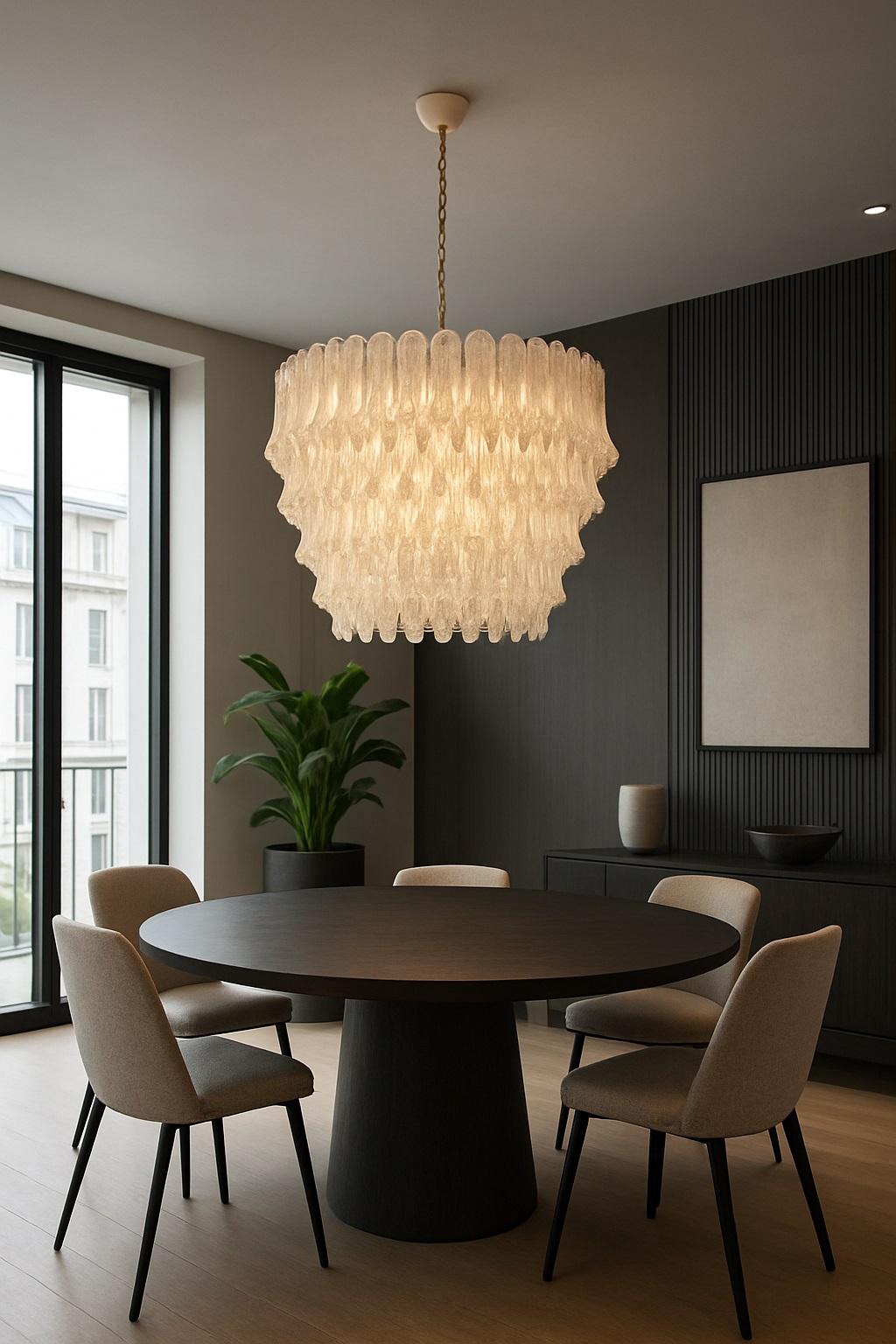 Italiano Enorme lampadario in vetro di Murano in vendita