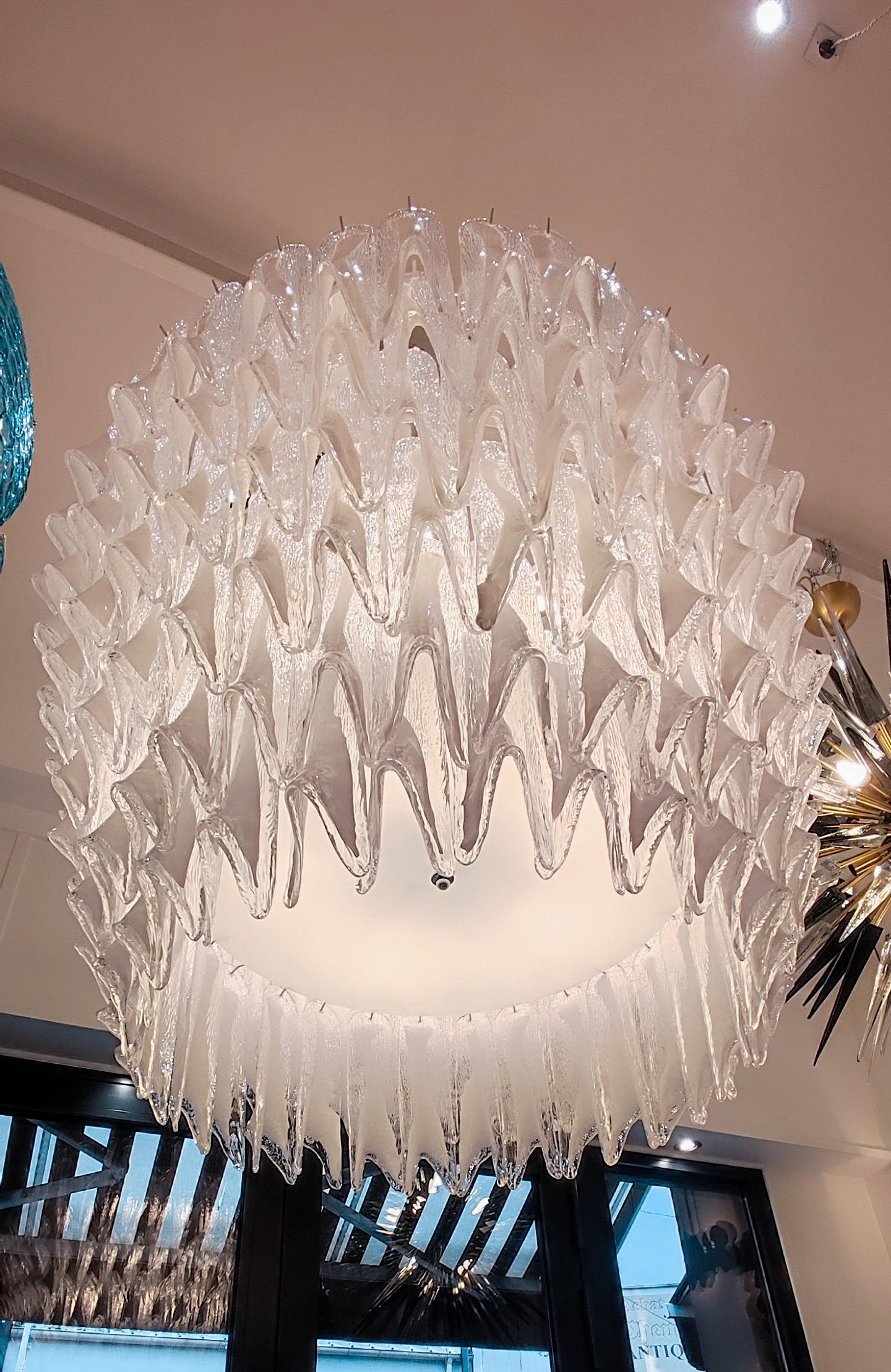 Contemporary Huge Murano glass chandelier For Sale